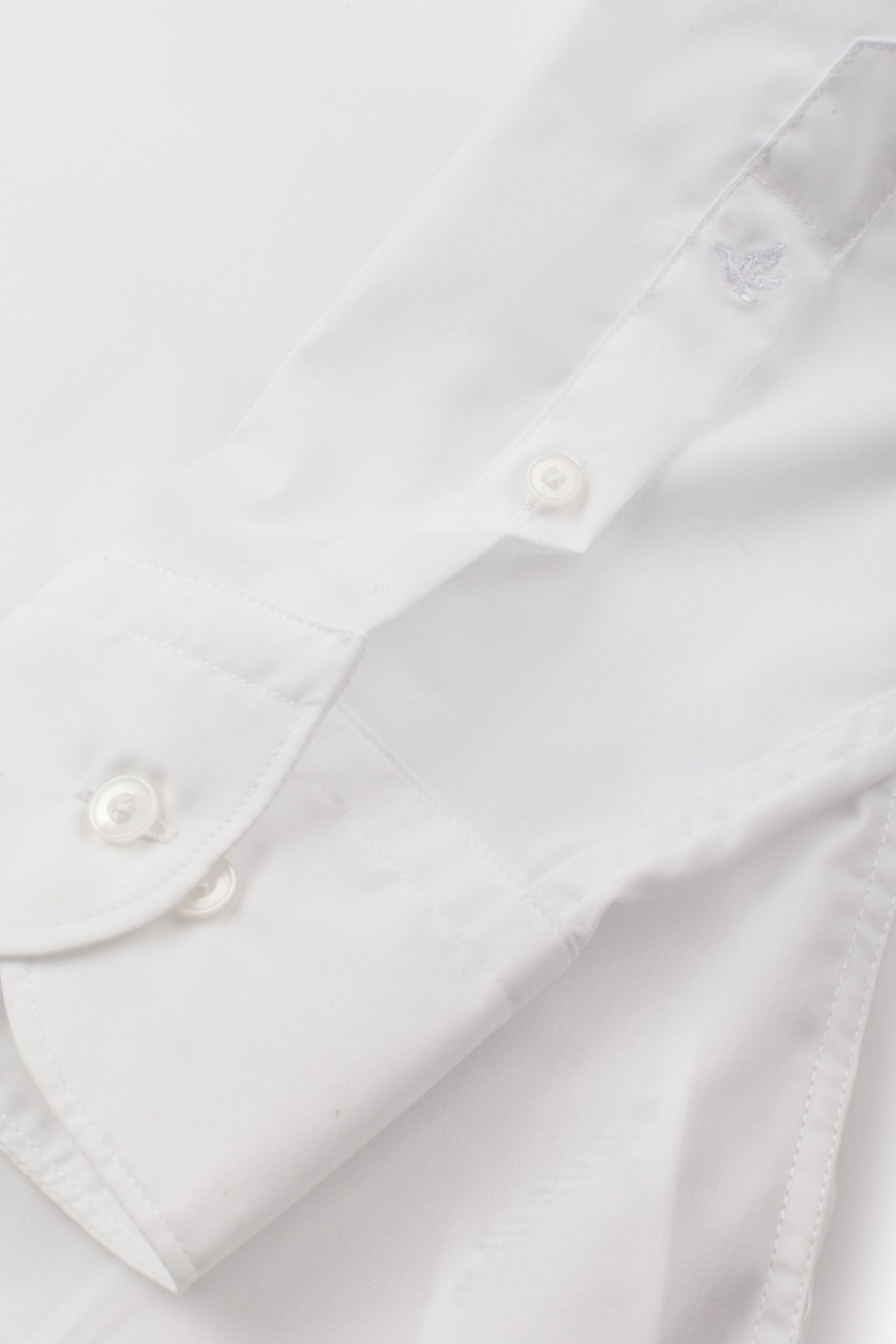 CAMICIA, SLIM FIT, SPREAD COLLAR, POPLIN COTONE STRETCH UNITO - White