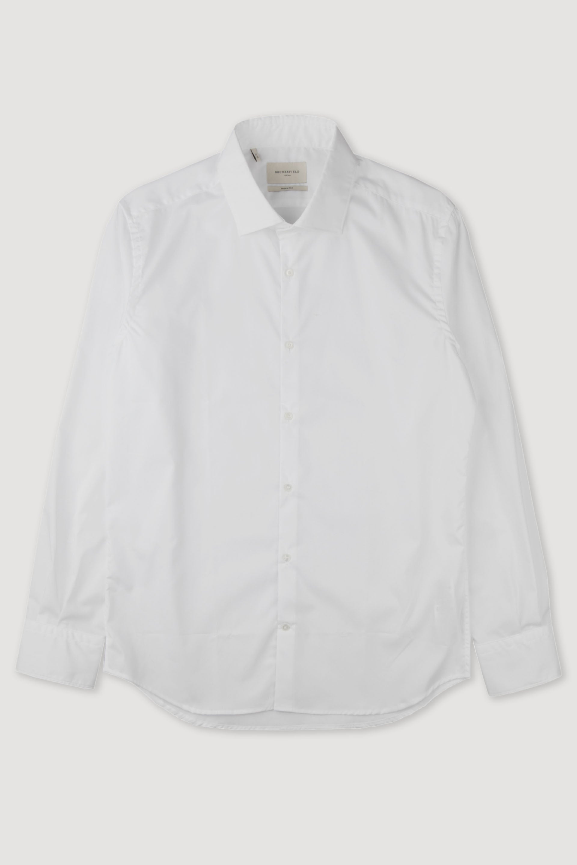 CAMICIA, SLIM FIT, SPREAD COLLAR, POPLIN COTONE STRETCH UNITO - White