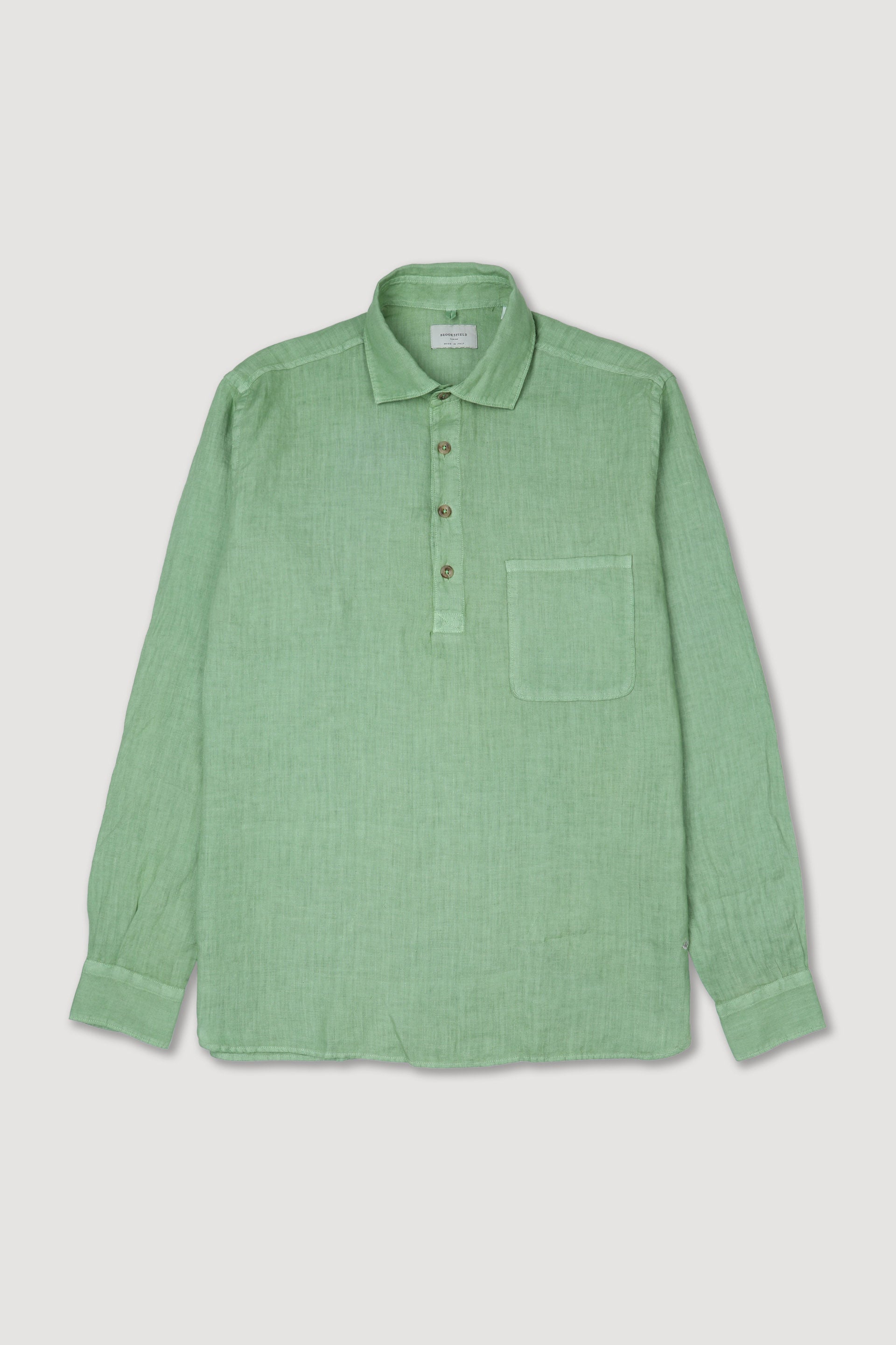 CAMICIAPOP OVER, STANDARD FIT, COREANO, POPLIN LINO UNITO, TINTO CAPO SPECIALE - Aneto