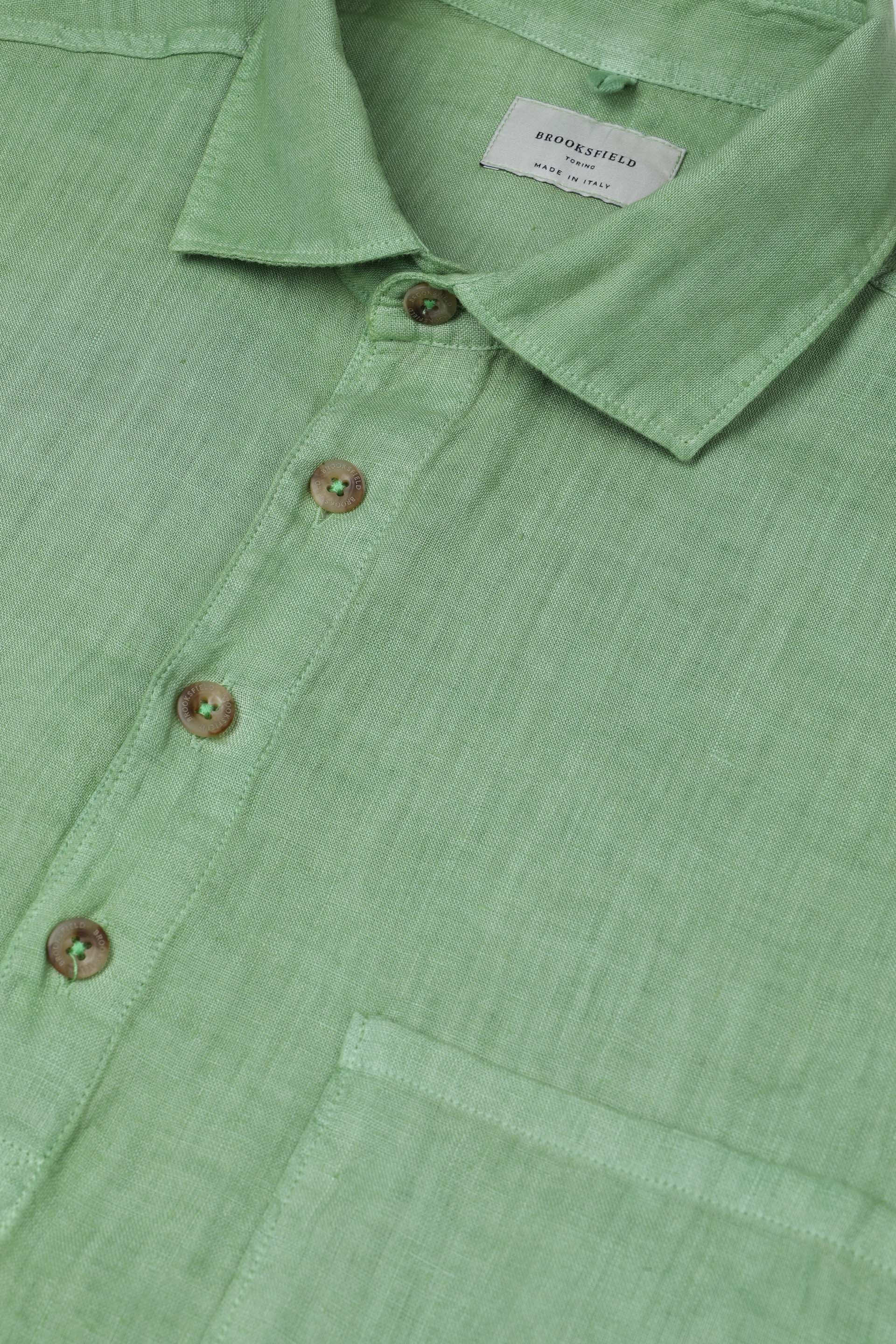CAMICIAPOP OVER, STANDARD FIT, COREANO, POPLIN LINO UNITO, TINTO CAPO SPECIALE - Aneto