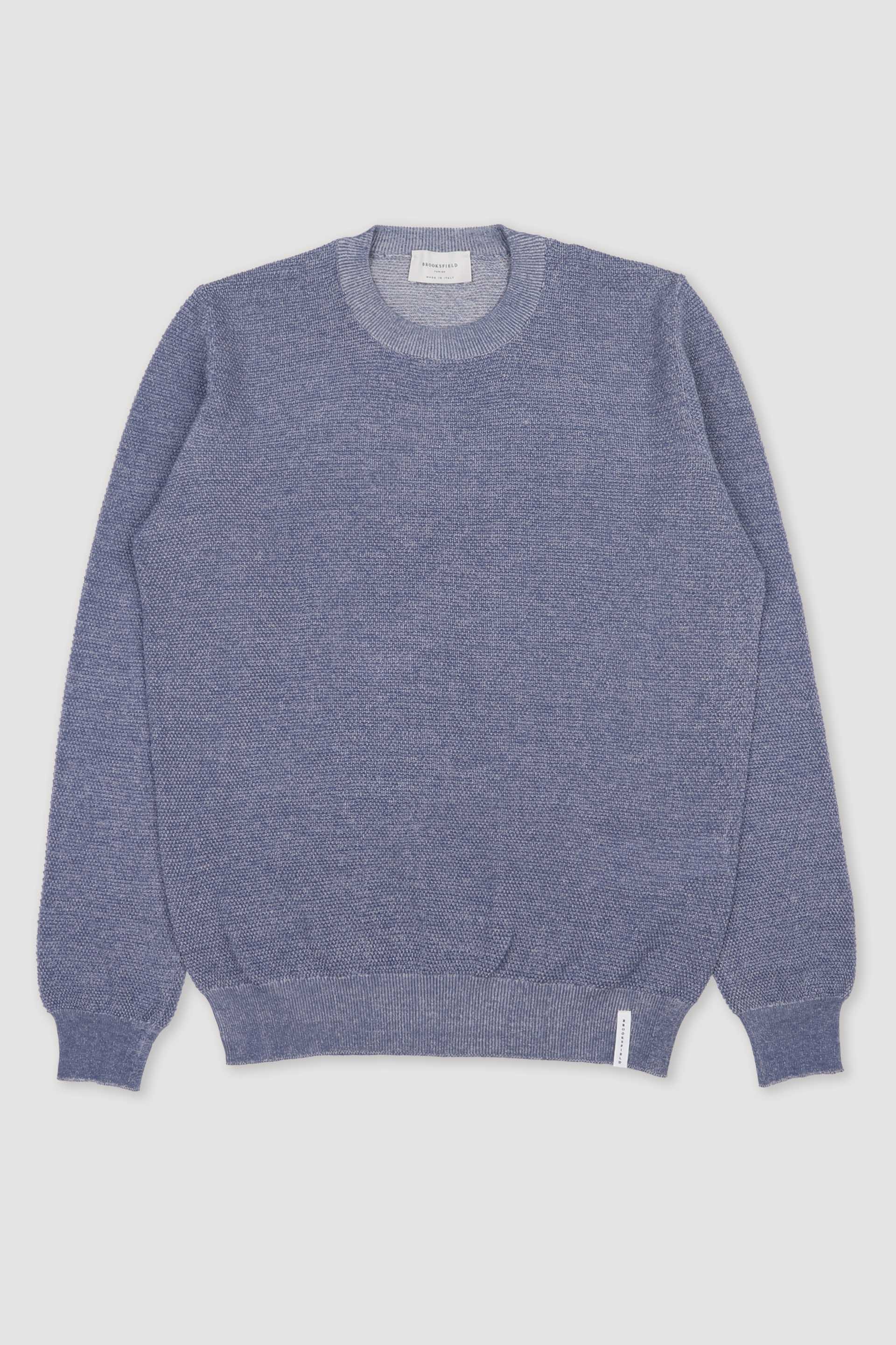 MAGLIA, GIROCOLLO, COTONE GRANA DI RISO VANISE - Rain/milk