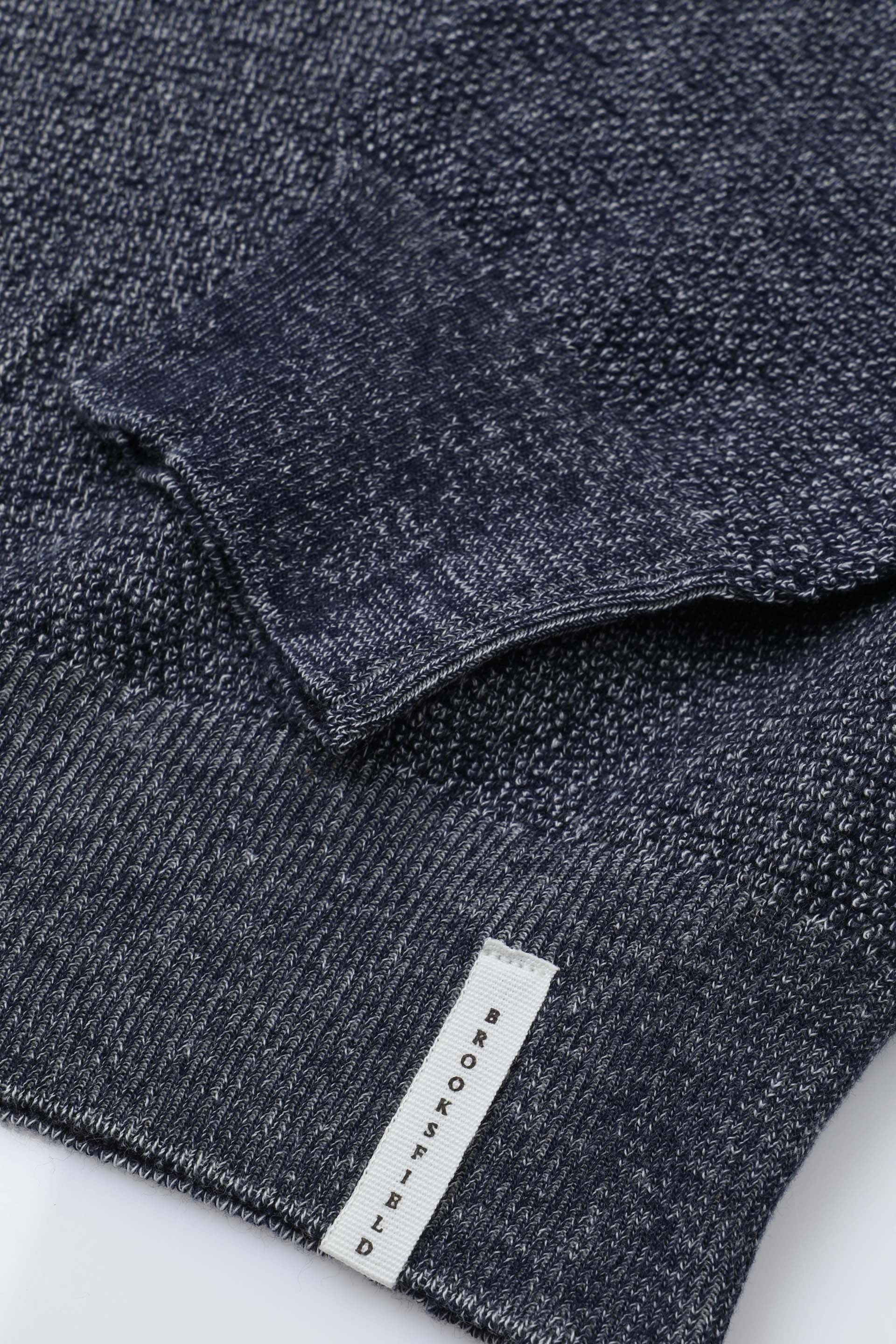 MAGLIA, GIROCOLLO, COTONE GRANA DI RISO VANISE - Blue/milk