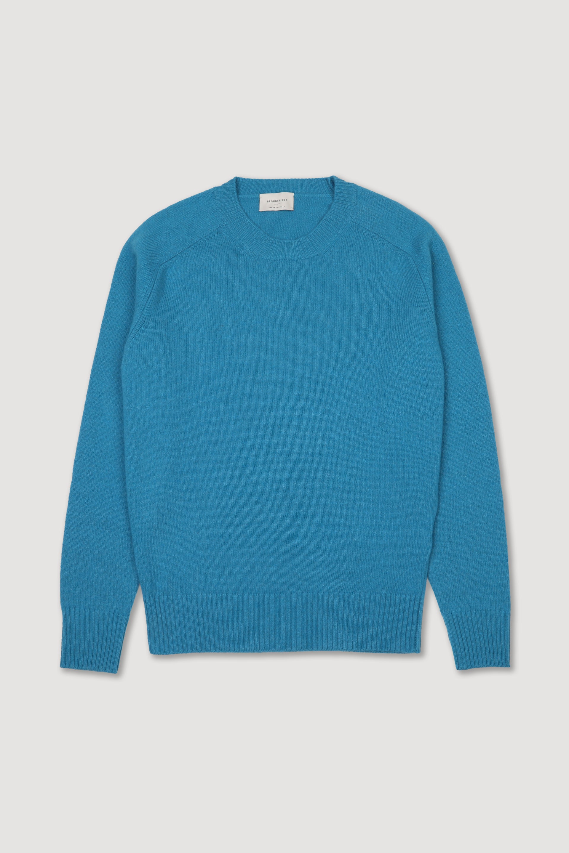 Cashmere crewneck sweater. Blue - Lapislazzuli