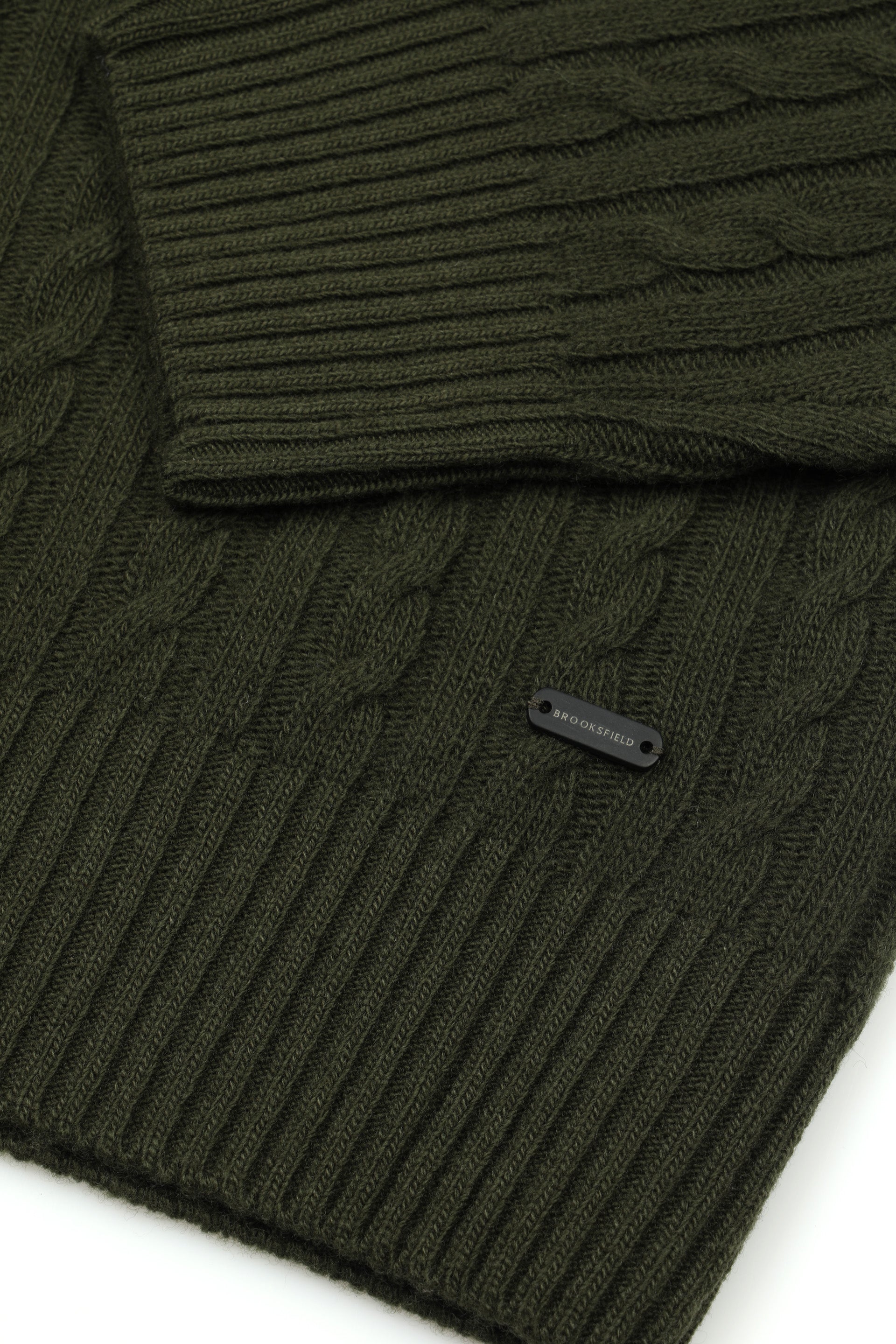 UOMO-GIROCOLLO TRECCE ALL OVER, TINTO CAPO - TUNISIA, LAMBSWOOL (FIN.7) - Oliva