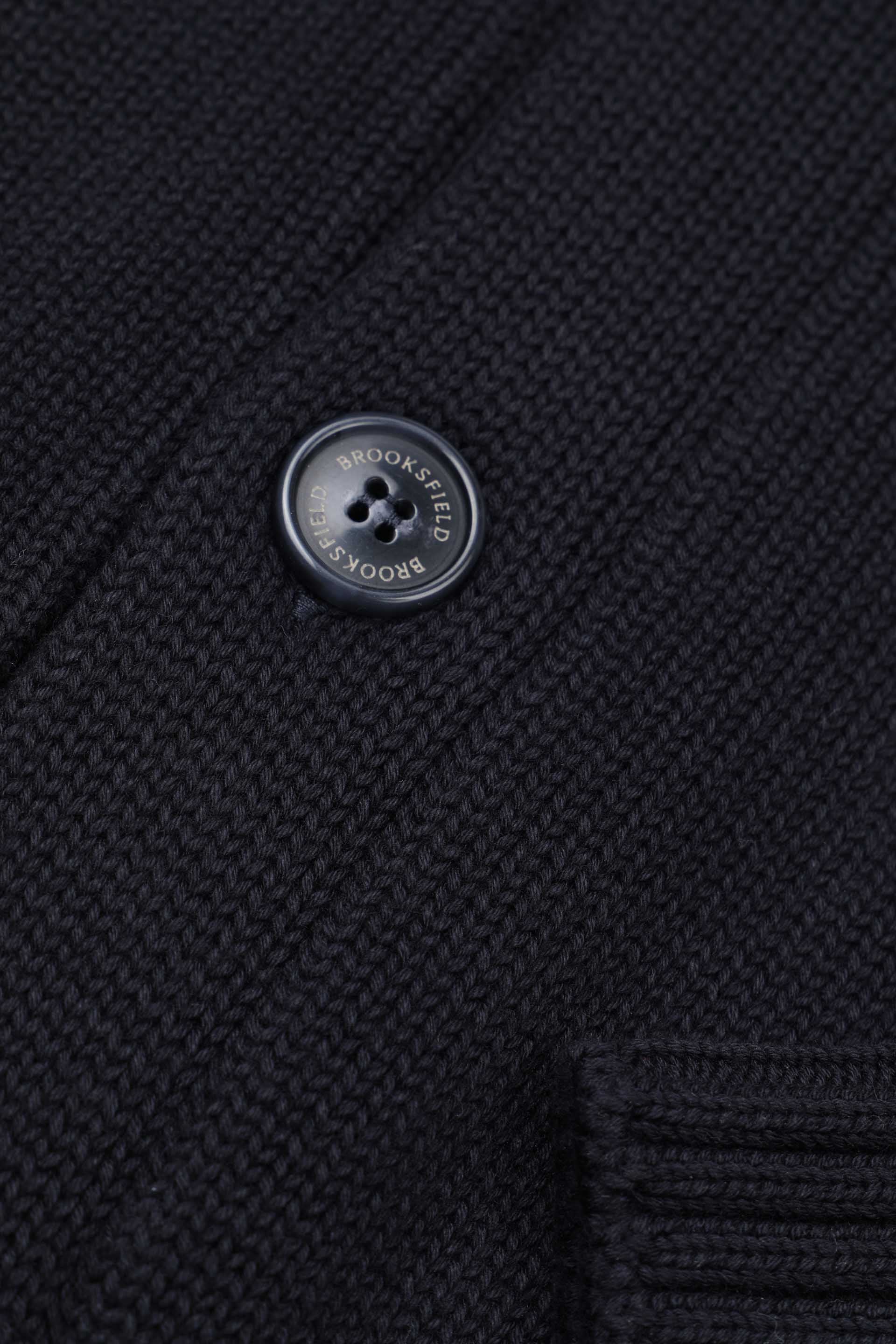 MAGLIA, ABBOTTONATO, CARDIGAN, COTONE RASATO - Navy