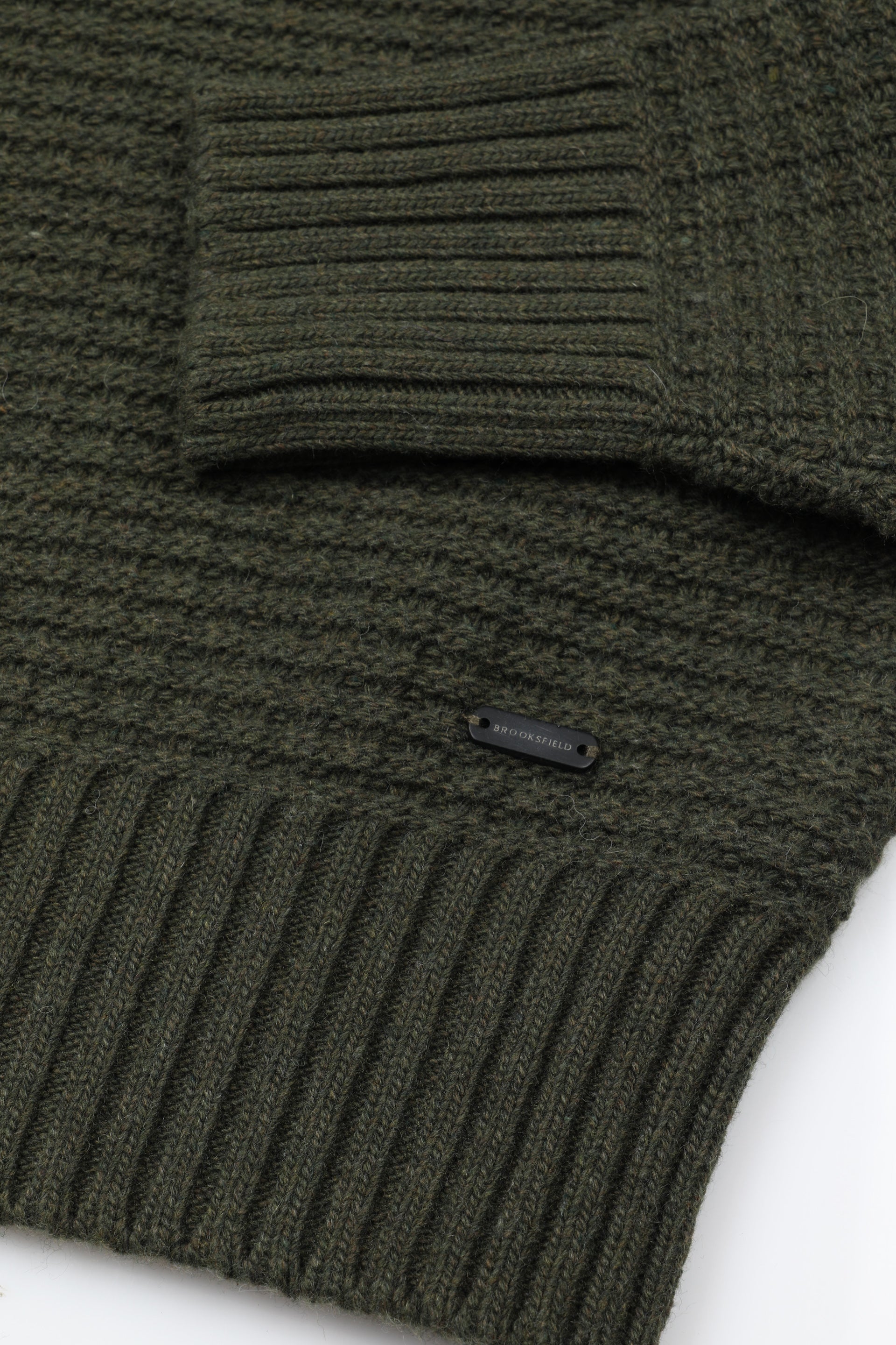 UOMO-CAMIONER MEZZA ZIP, PUNTO WAFFLE, MISTO LANA/CASHMERE (FIN.5) - Frantoio