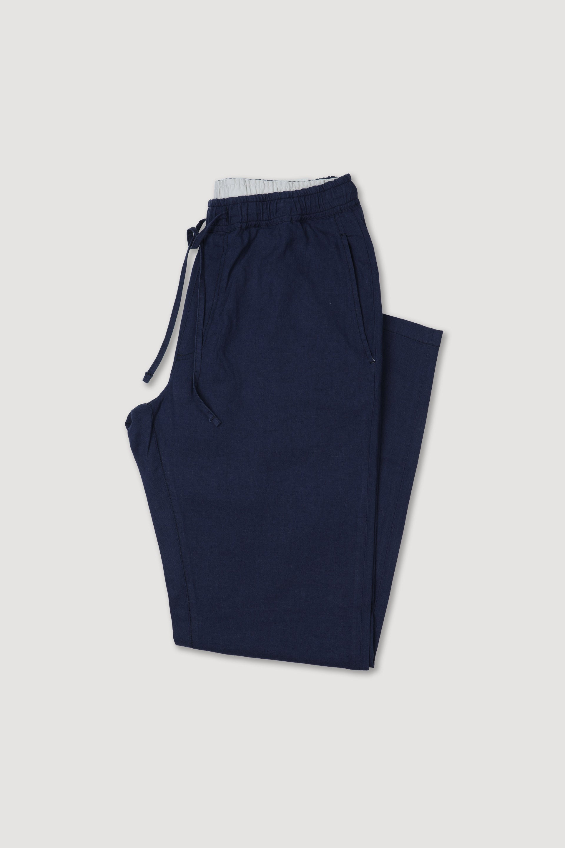 PANTALONE, SKIPPER, OXFORD MISTO LINO STRETCH RIGA, LAVATO - Universo
