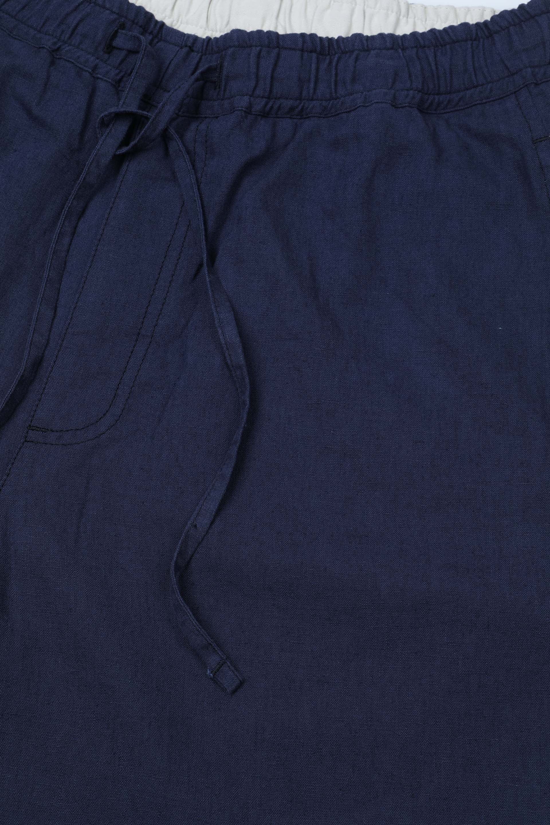 PANTALONE, SKIPPER, OXFORD MISTO LINO STRETCH RIGA, LAVATO - Universo