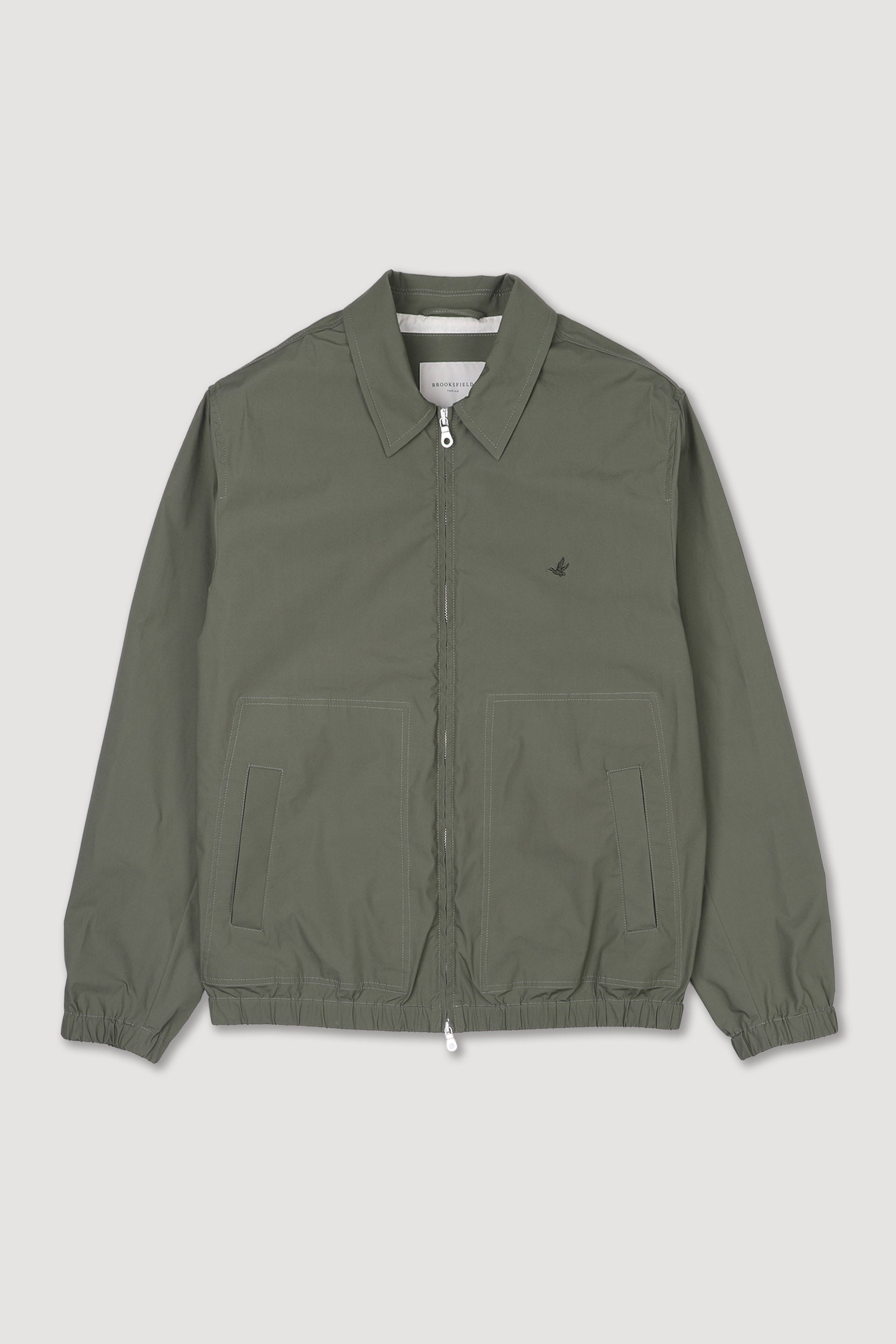 WORK JACKET, COTONE/LINO STRETCH TINTO CAPO - Frantoio