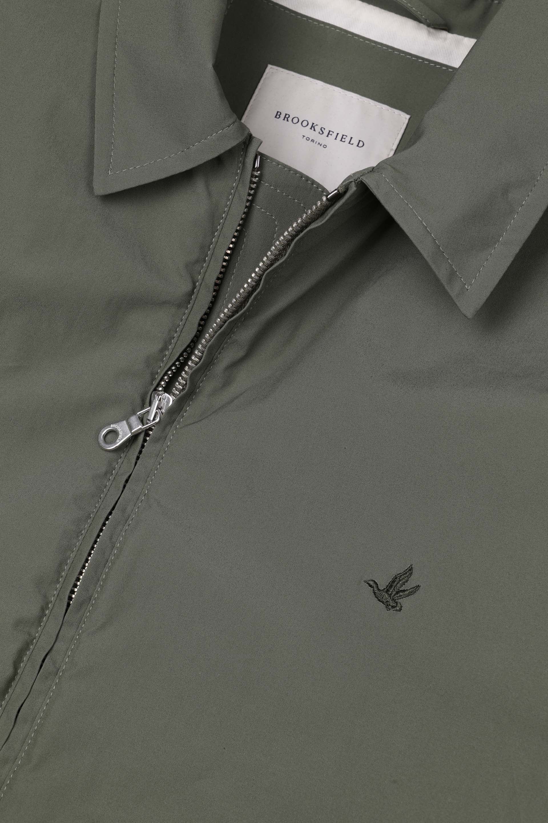 WORK JACKET, COTONE/LINO STRETCH TINTO CAPO - Frantoio