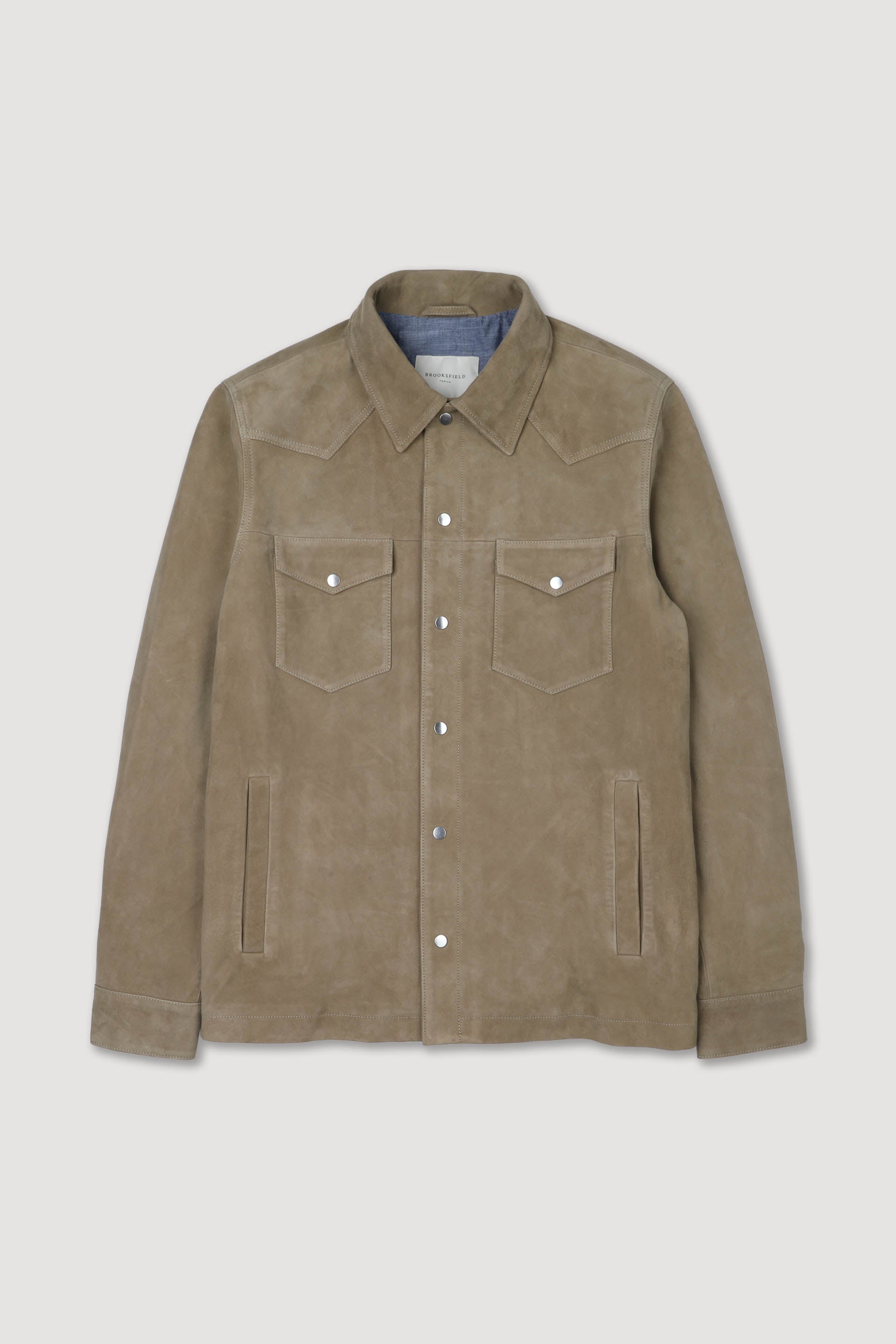 OVERSHIRT FODERATA, SUEDE - Cumino