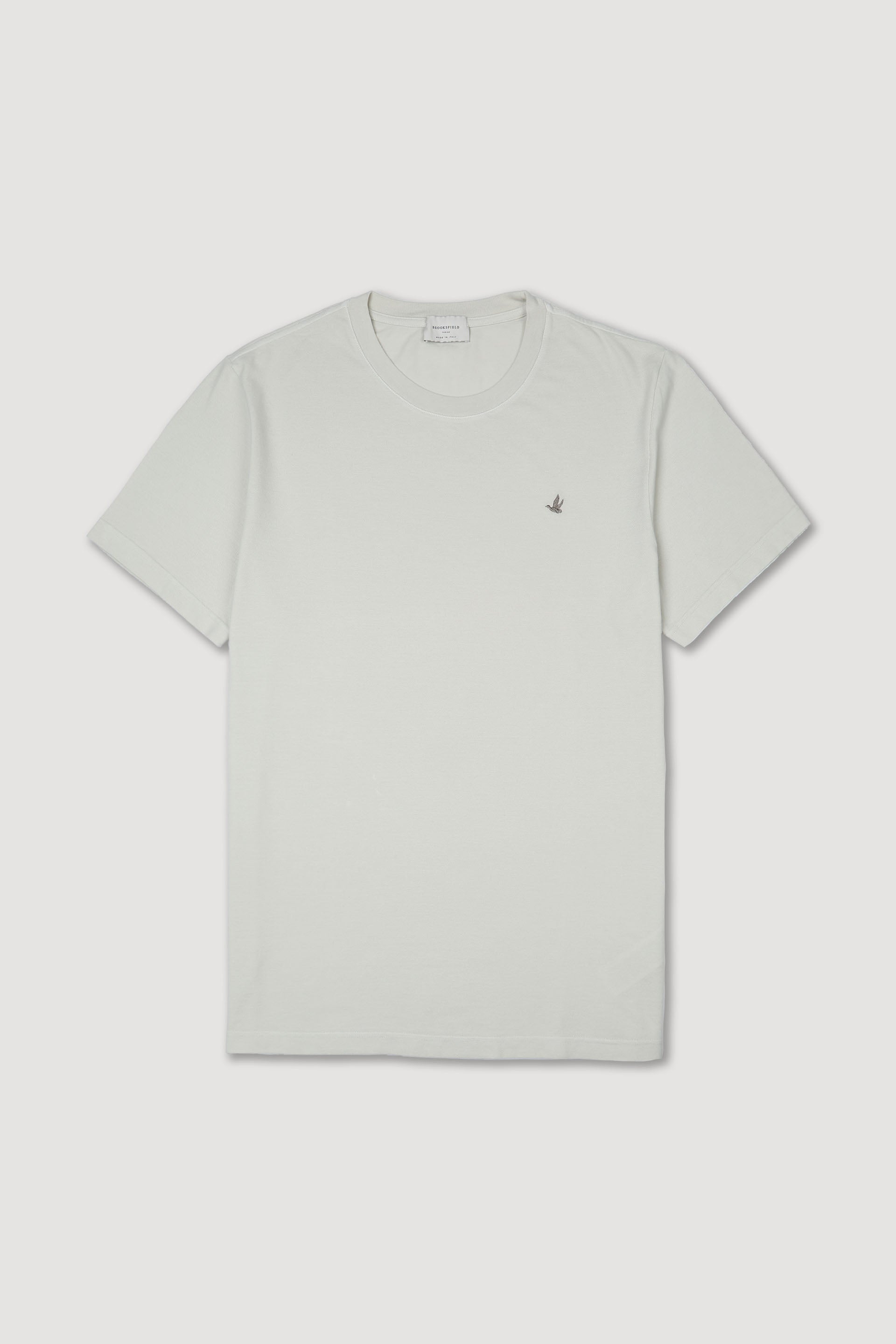 T-shirt in piquet di cotone con logo. Beige - Canvas