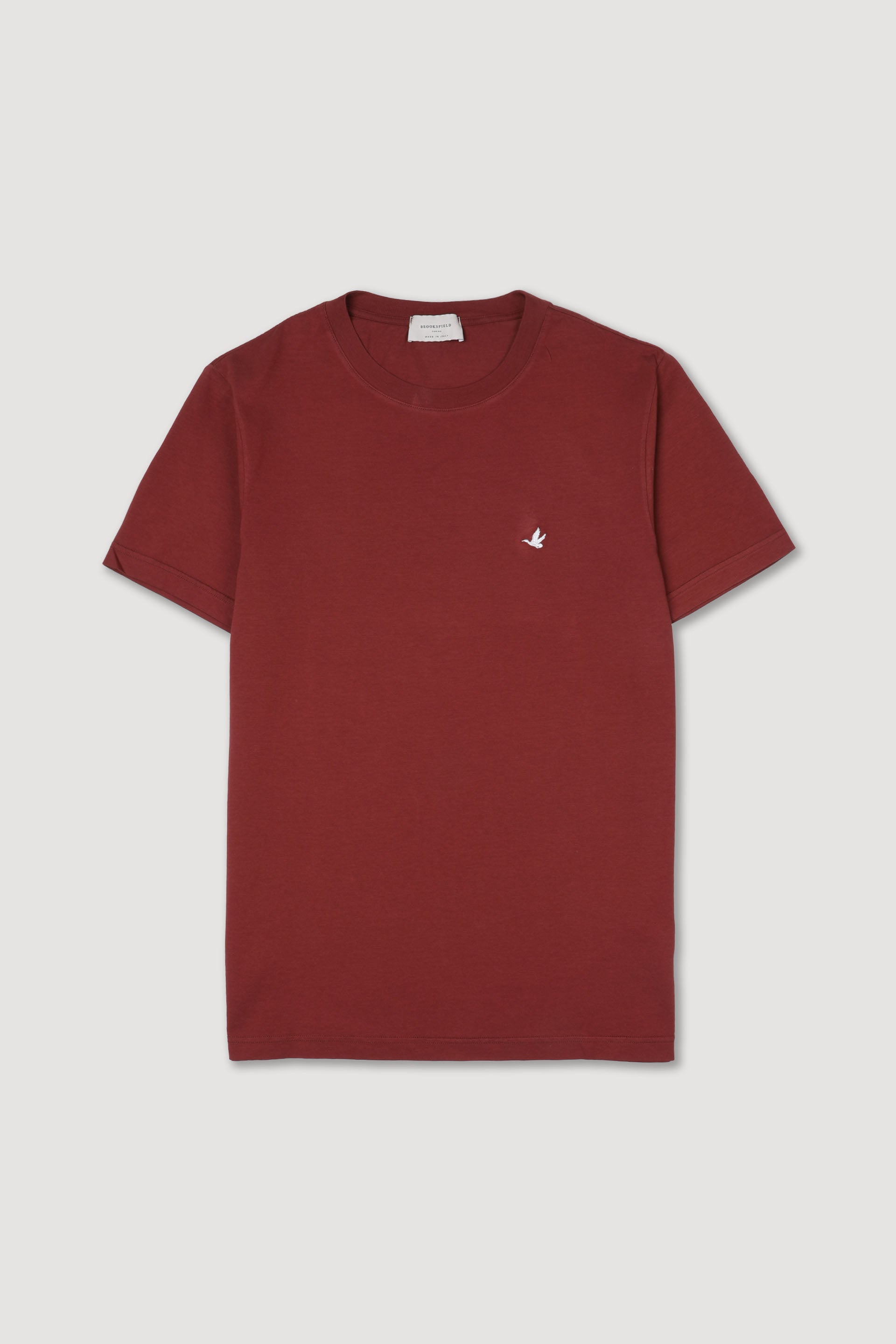 T-shirt in jersey di cotone, logo ricamato al cuore. Rosso - Tabasco