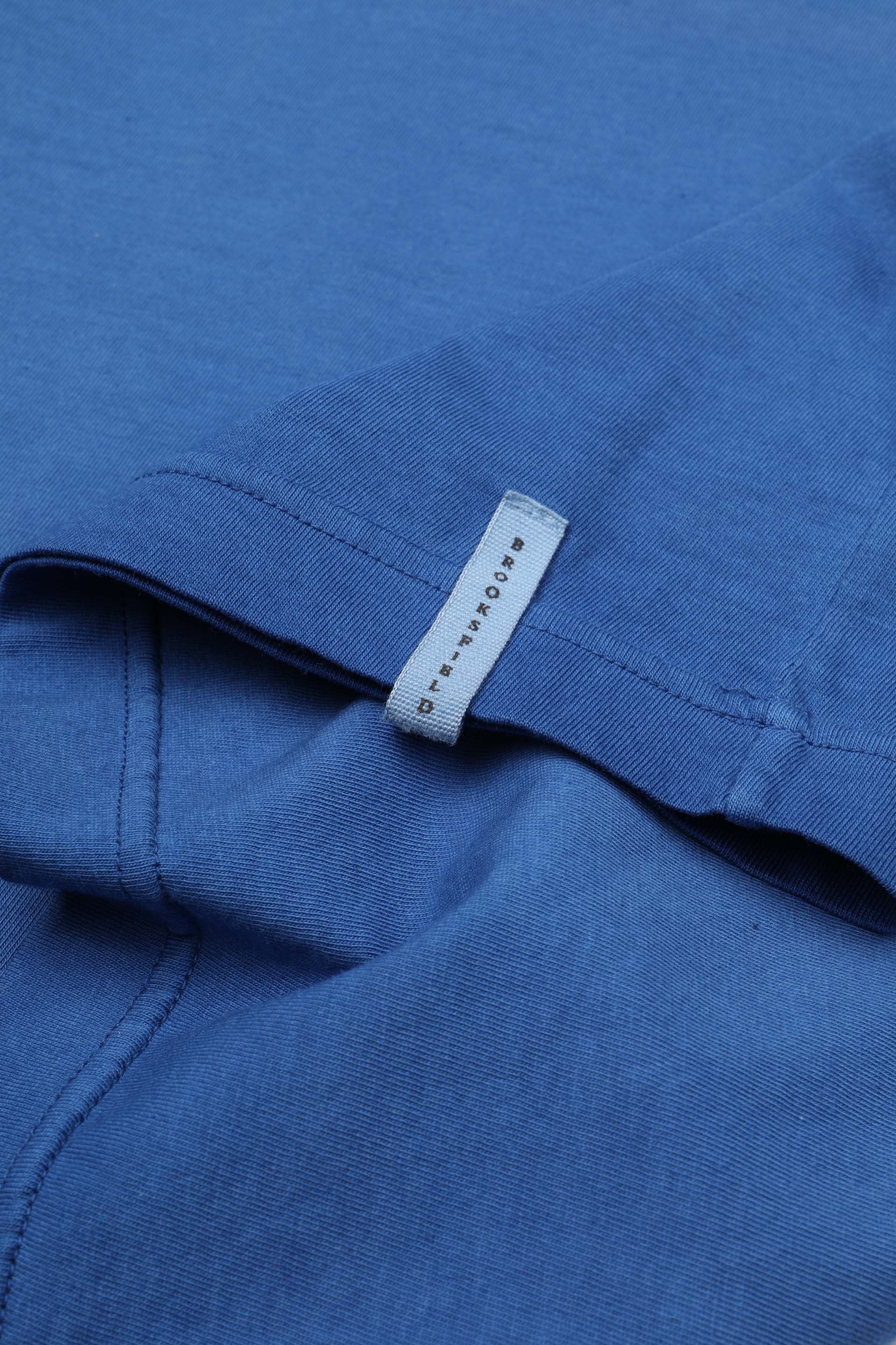 T-shirt in jersey di cotone con taschino. - Azulejo