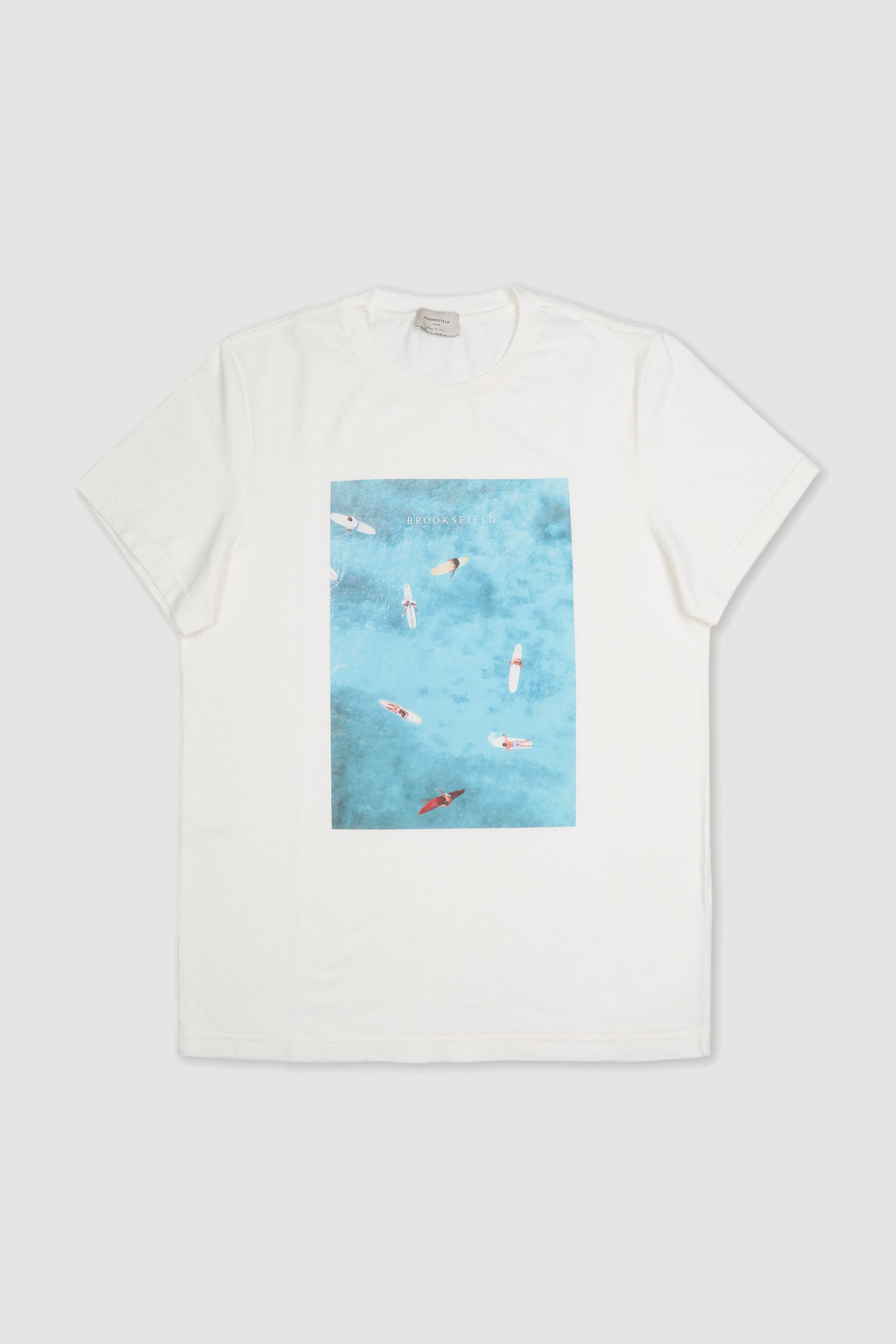 T-shirt in jersey di cotone con stampa - Off white
