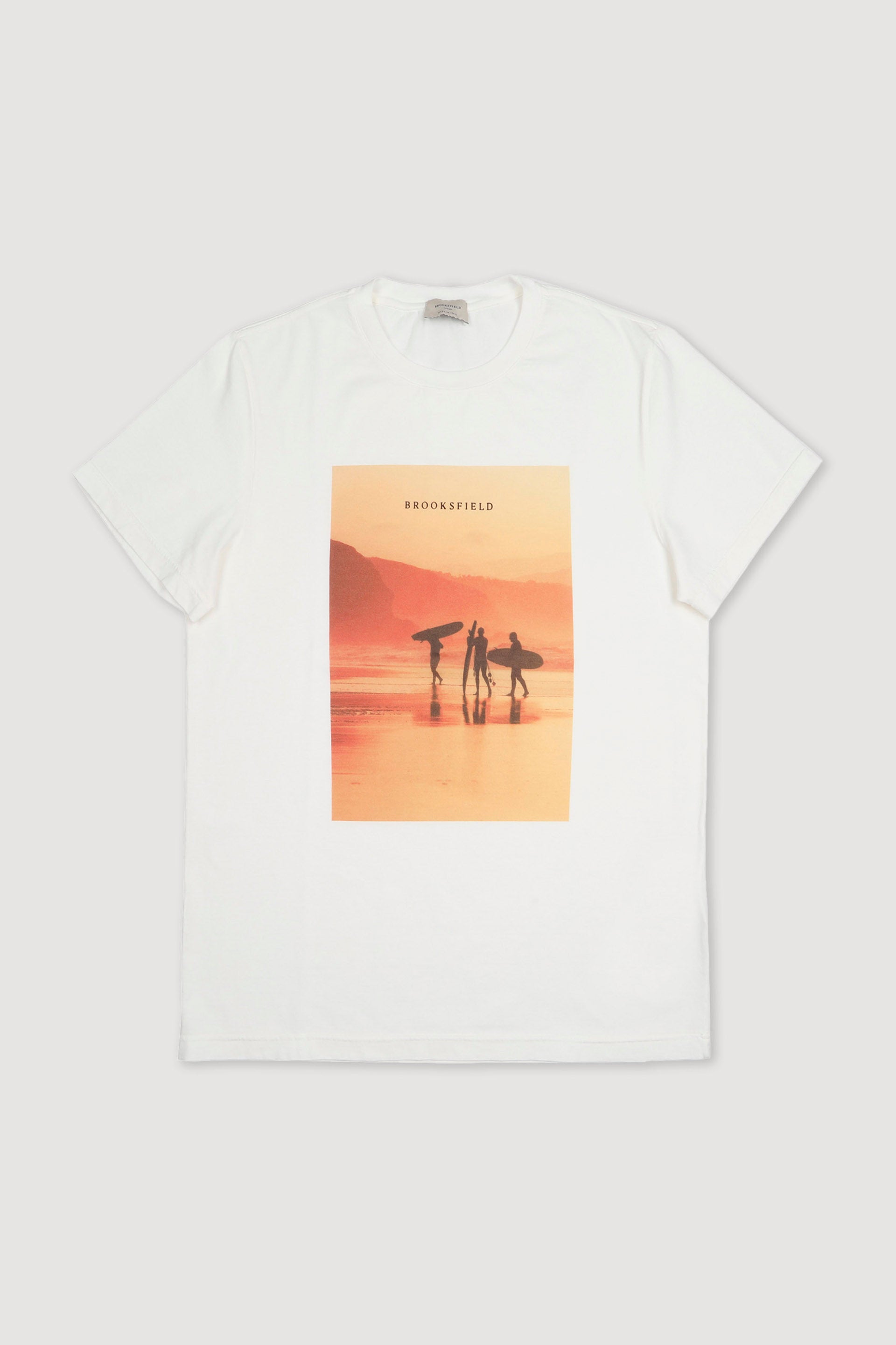 T-shirt in jersey di cotone con stampa - Off white
