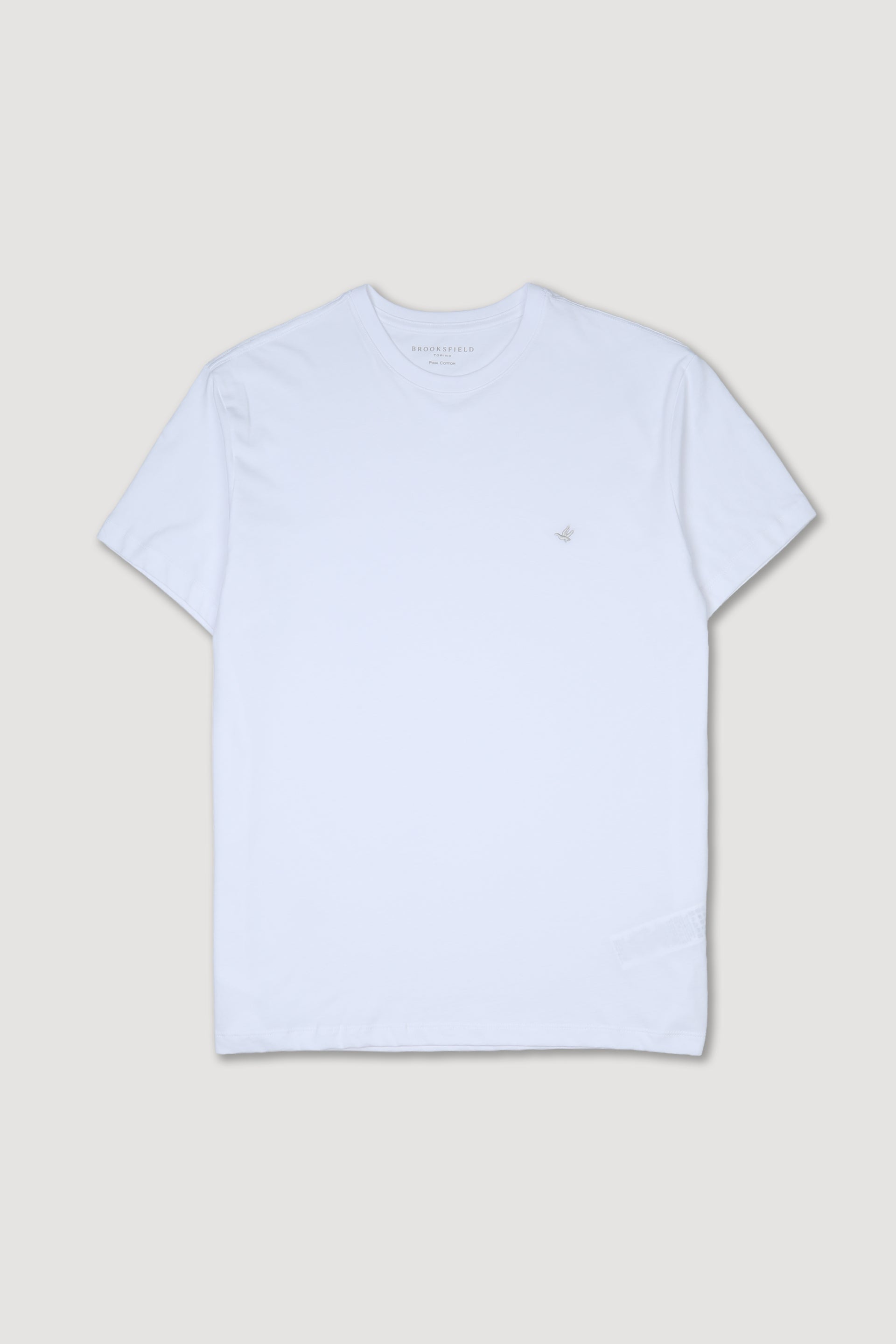 T-shirt in jersey di cotone, logo ricamato al cuore. Bianco - White