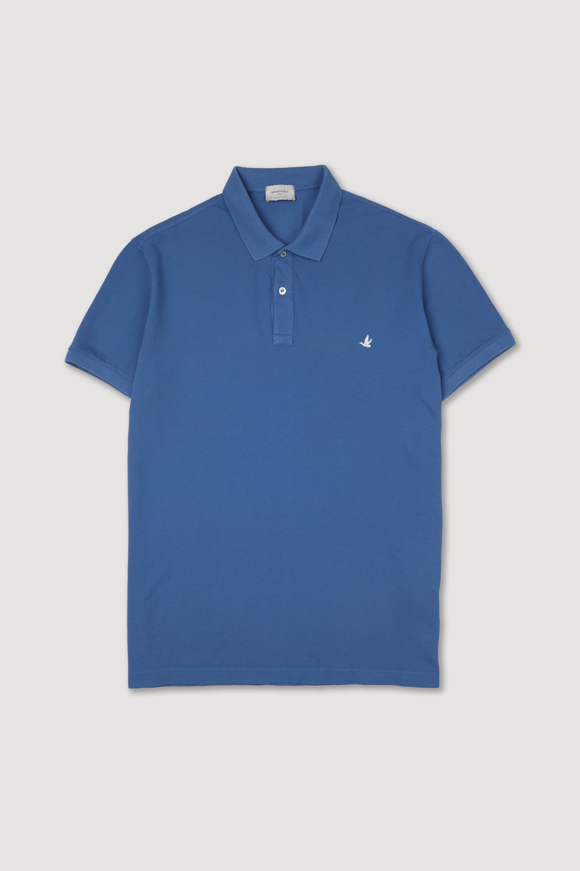 Polo in piquet di cotone con logo ricamato al cuore. Blu - Sailor