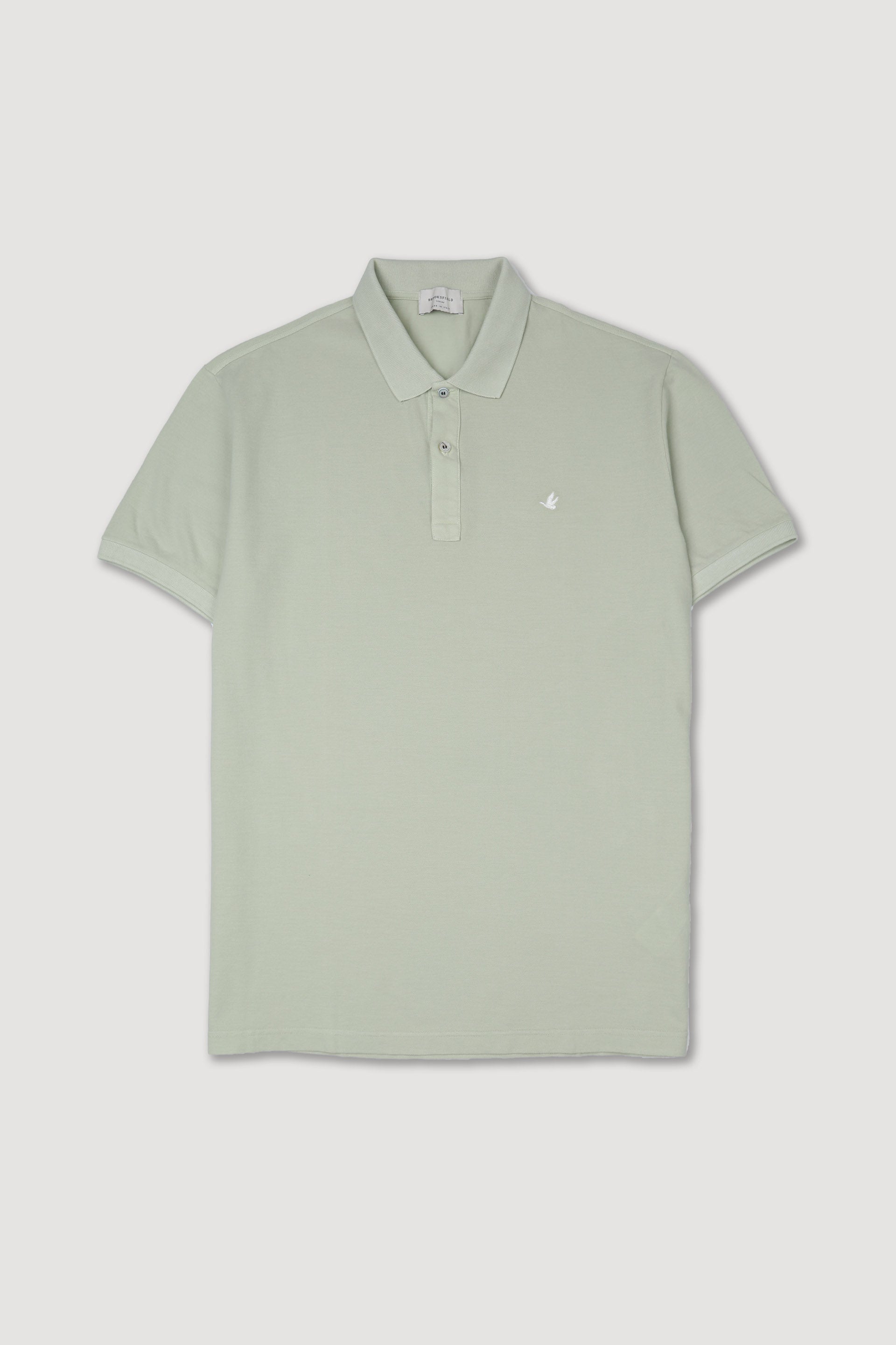 Polo in piquet di cotone con logo ricamato al cuore. Verde - Cedrus