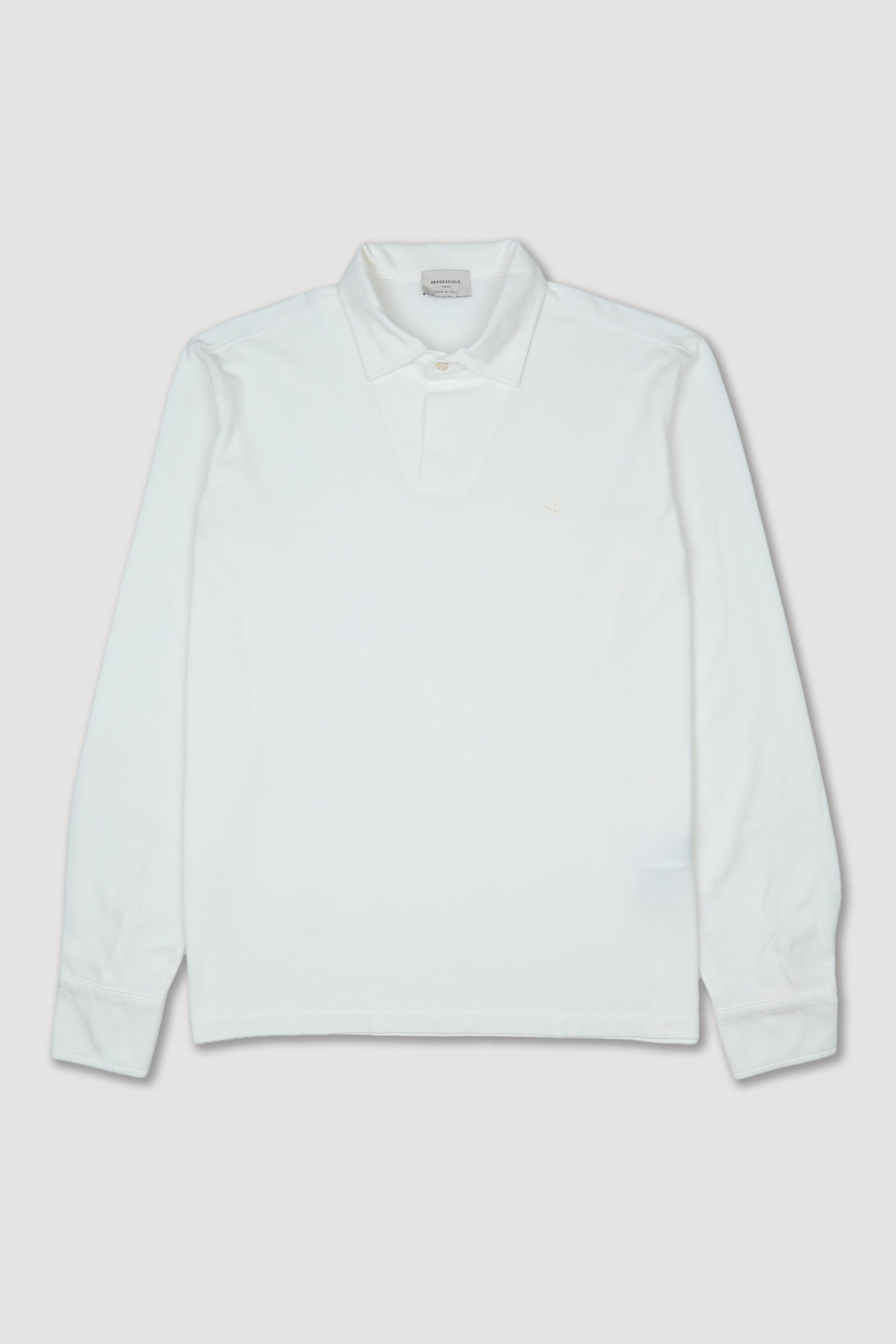 UOMO-POLO M/L PIQUET LIGHT COLLO CAPRI, POLSI A CAMICIA, TINTO IN CAPO DIRETTO, SPACCHI PARI PARI - Off white