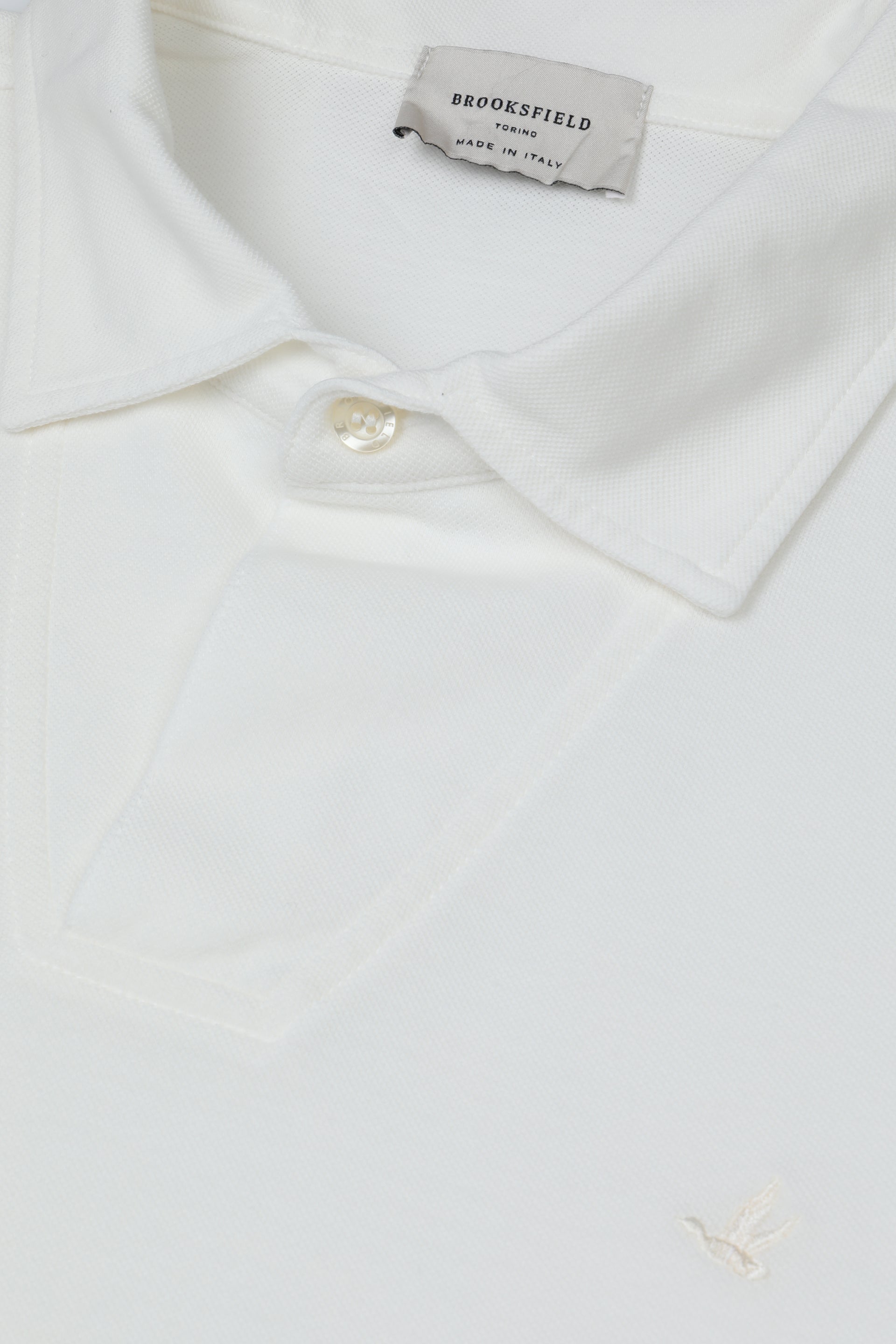 UOMO-POLO M/L PIQUET LIGHT COLLO CAPRI, POLSI A CAMICIA, TINTO IN CAPO DIRETTO, SPACCHI PARI PARI - Off white