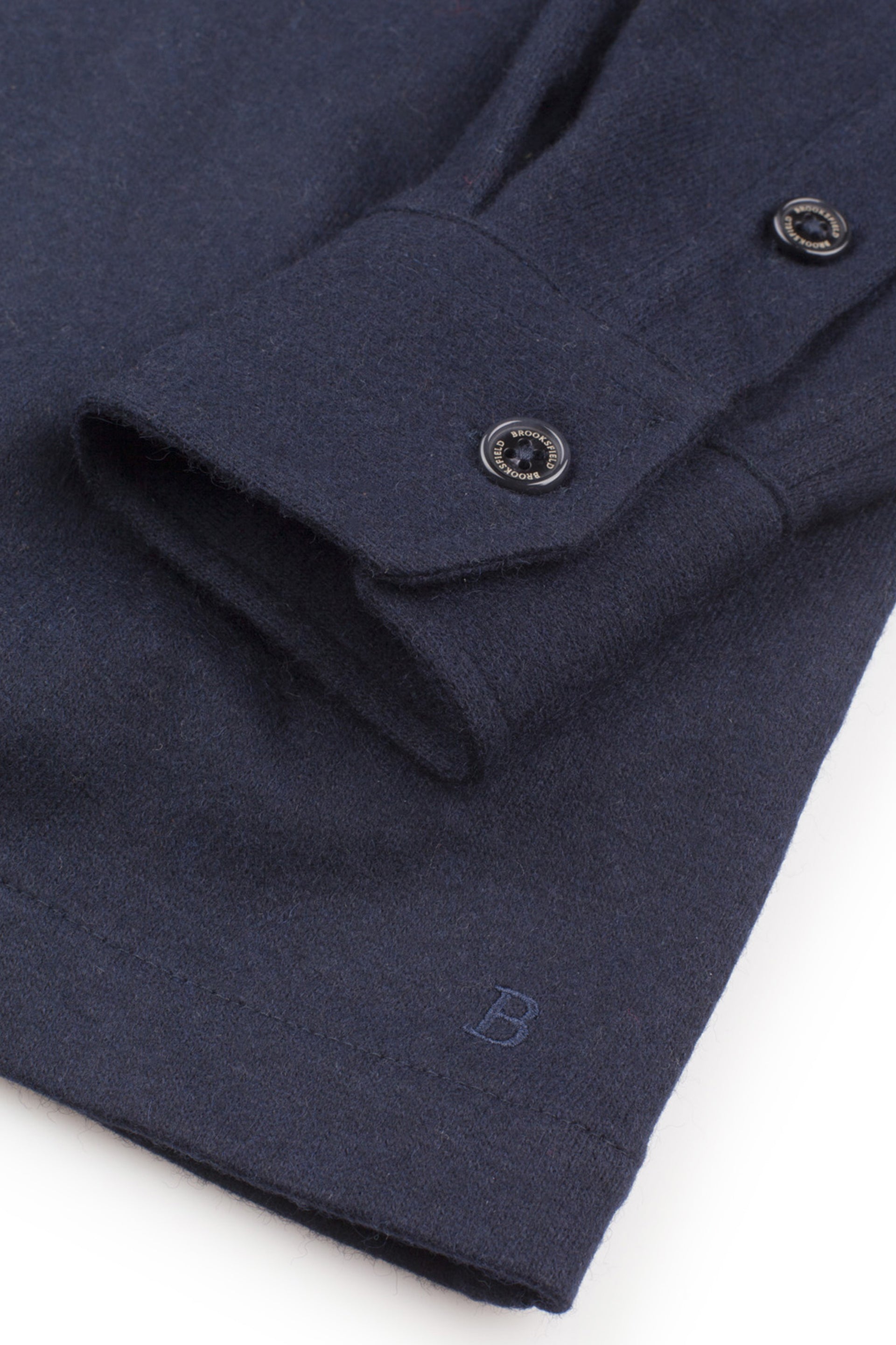 Overshirt in tessuto jersey di misto lana, con taschino. Blu - Navy