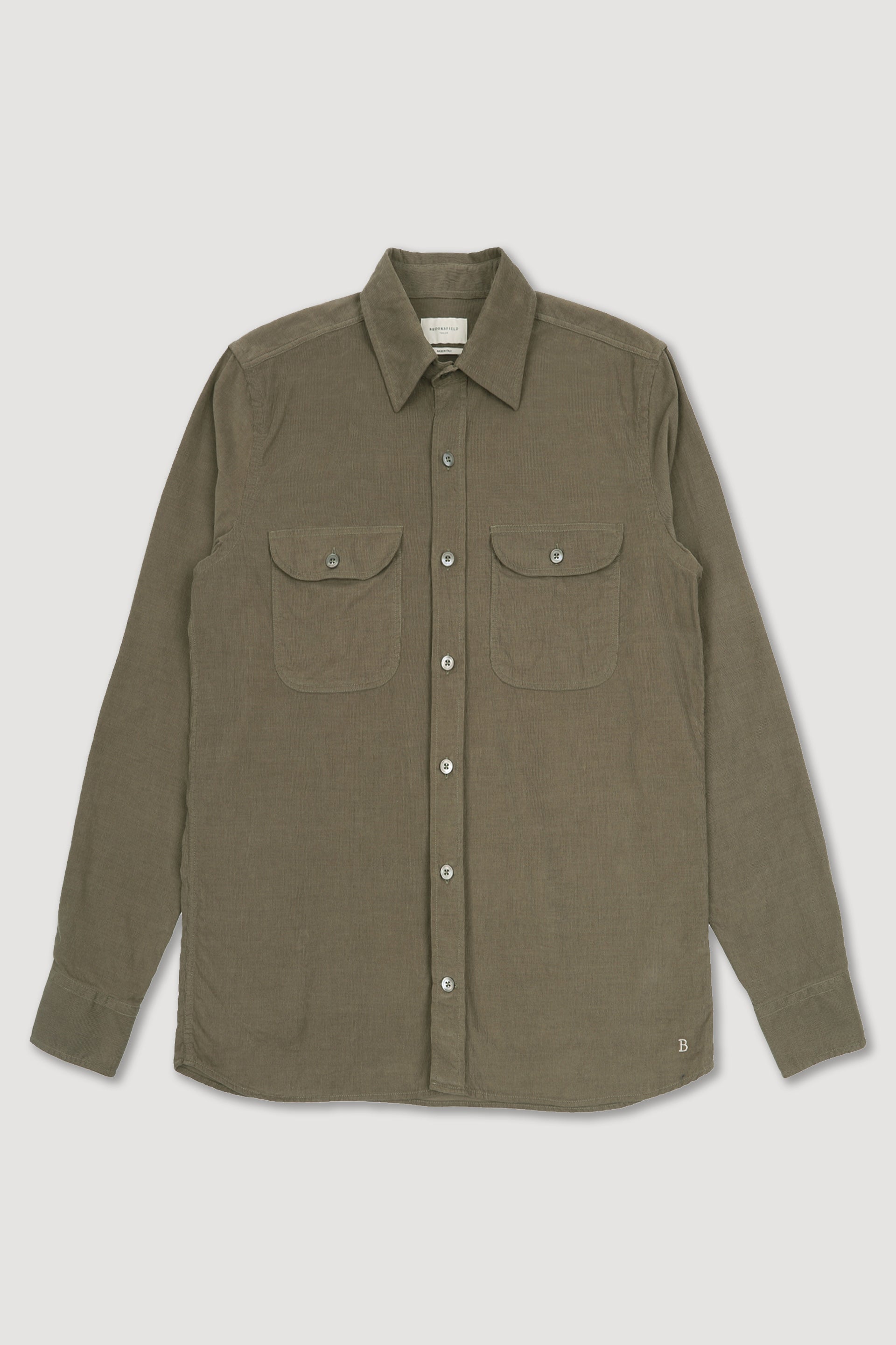 Camicia work con tasche, realizzata in velluto di cotone. Marrone - Clay