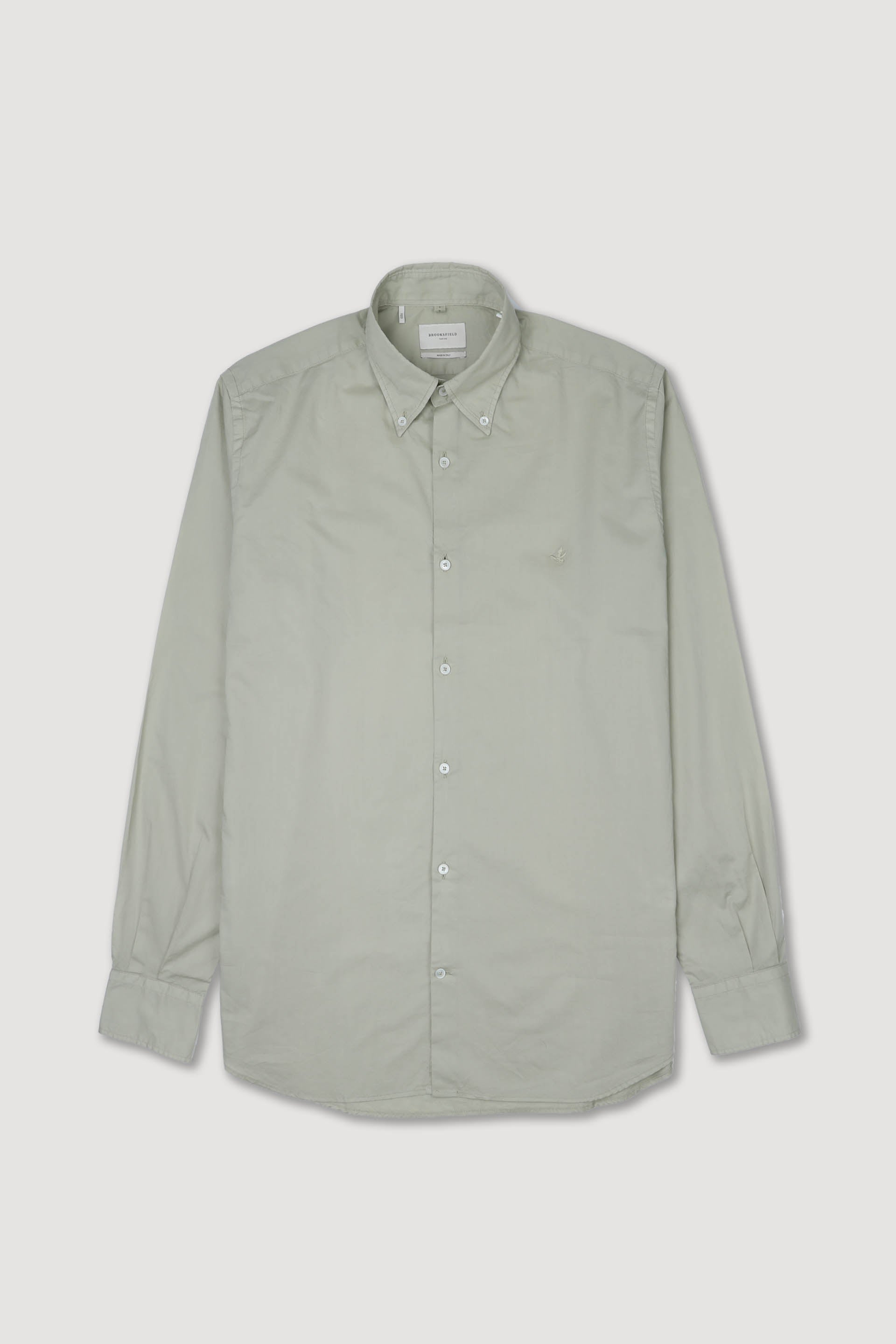 CAMICIA, REGULAR, BUTTON DOWN, POPLIN COTONE UNITO, TINTO CAPO - Artichoke
