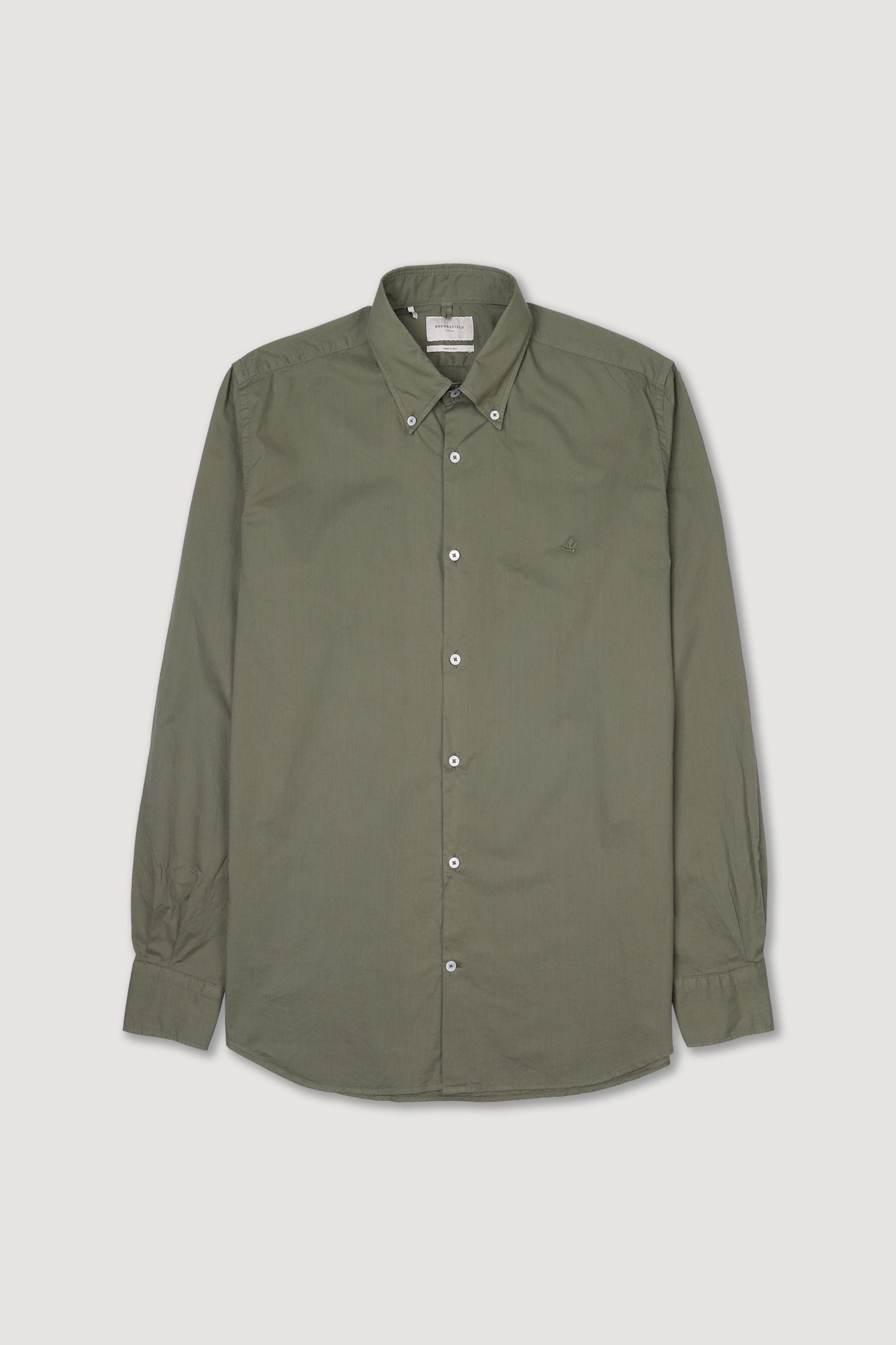 CAMICIA, REGULAR, BUTTON DOWN, POPLIN COTONE UNITO, TINTO CAPO - Alligator