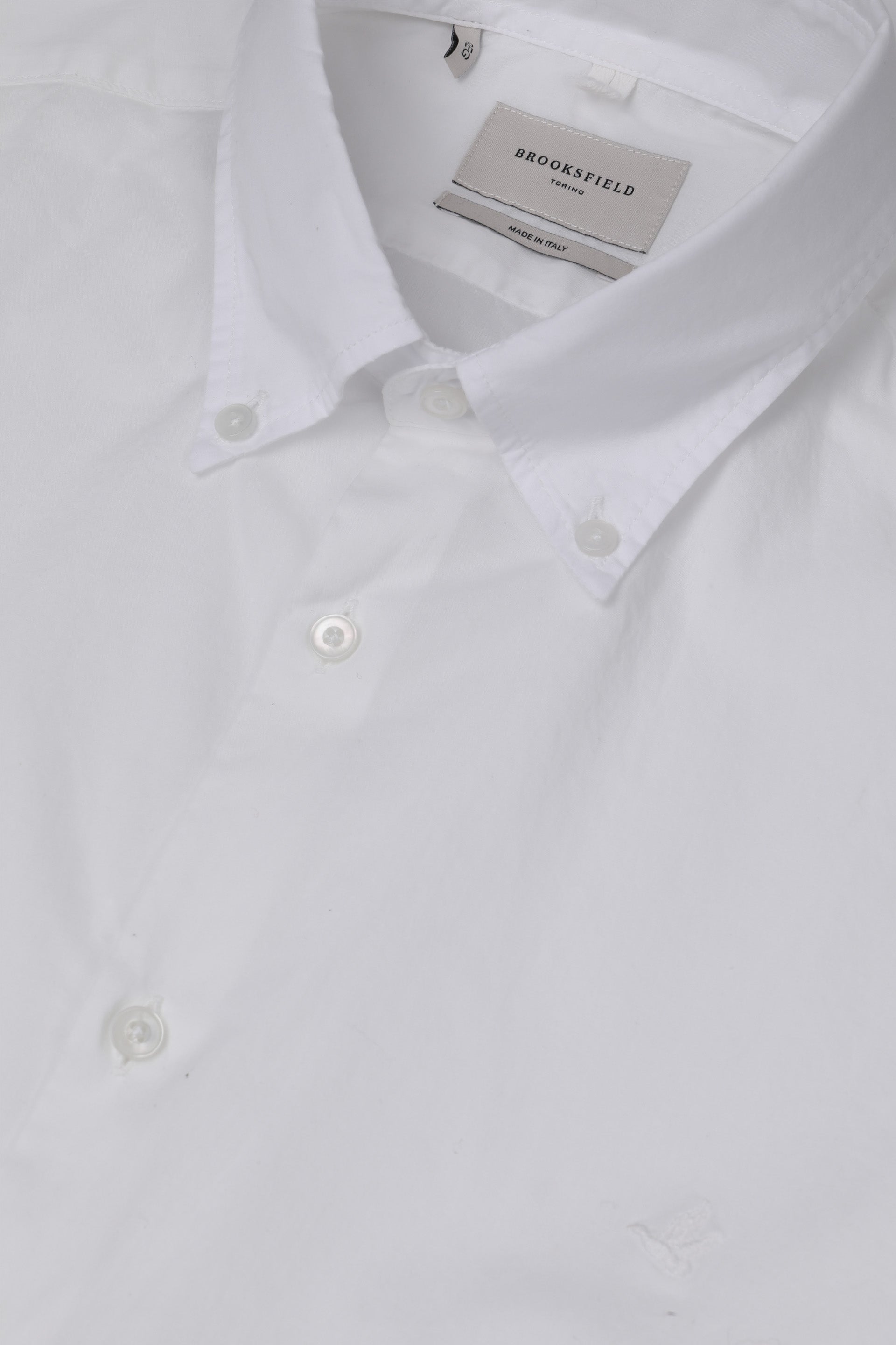 CAMICIA, REGULAR, BUTTON DOWN, POPLIN COTONE UNITO, TINTO CAPO - Off white