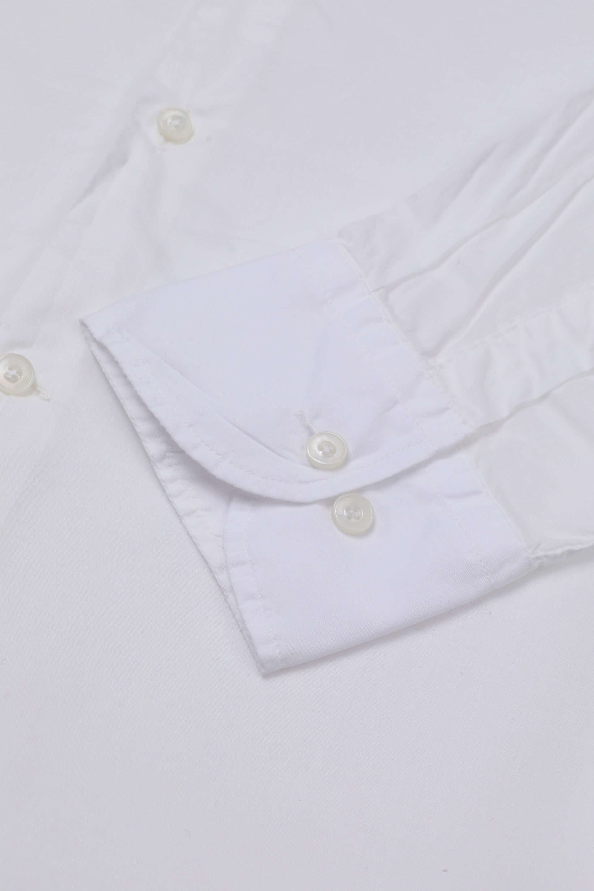 CAMICIA, REGULAR, BUTTON DOWN, POPLIN COTONE UNITO, TINTO CAPO - Off white