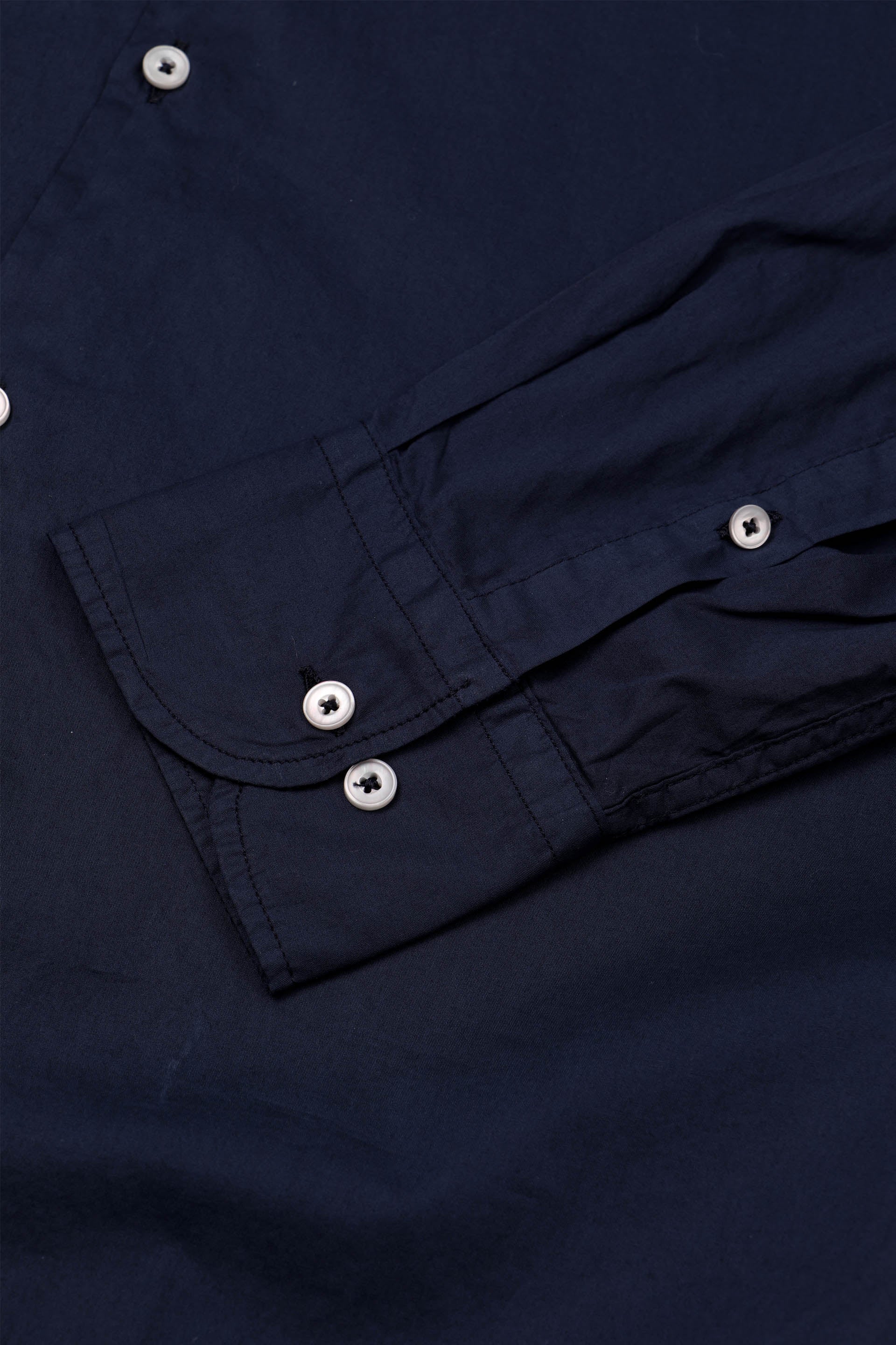 CAMICIA, REGULAR, BUTTON DOWN, POPLIN COTONE UNITO, TINTO CAPO - Navy blue