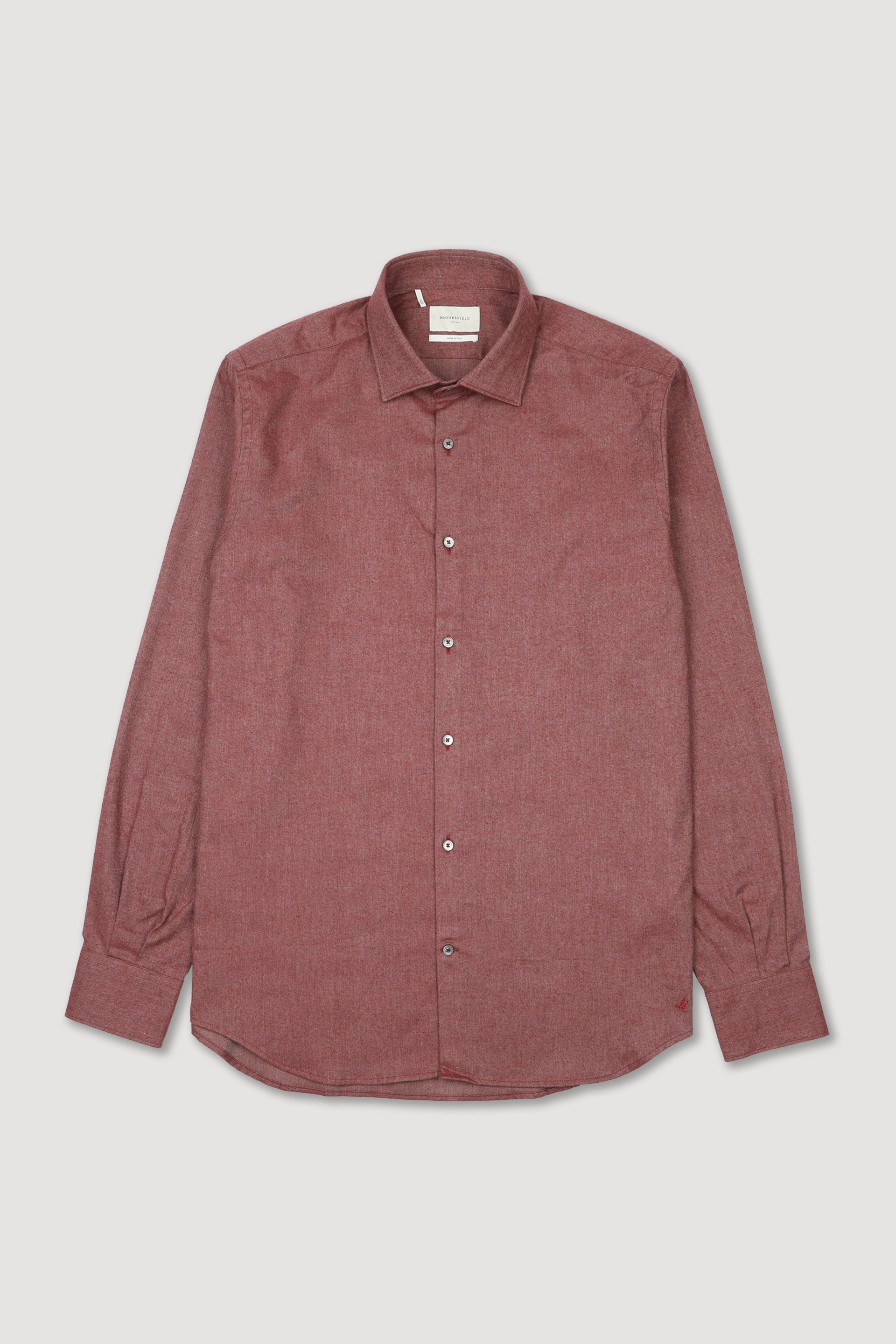 UOMO-CAMICIA (SLIM FIT) M/L SPREAD COLLAR CLASSICA TESSUTO TWILL DI COTONE SMERIGLIATO - Vigneto