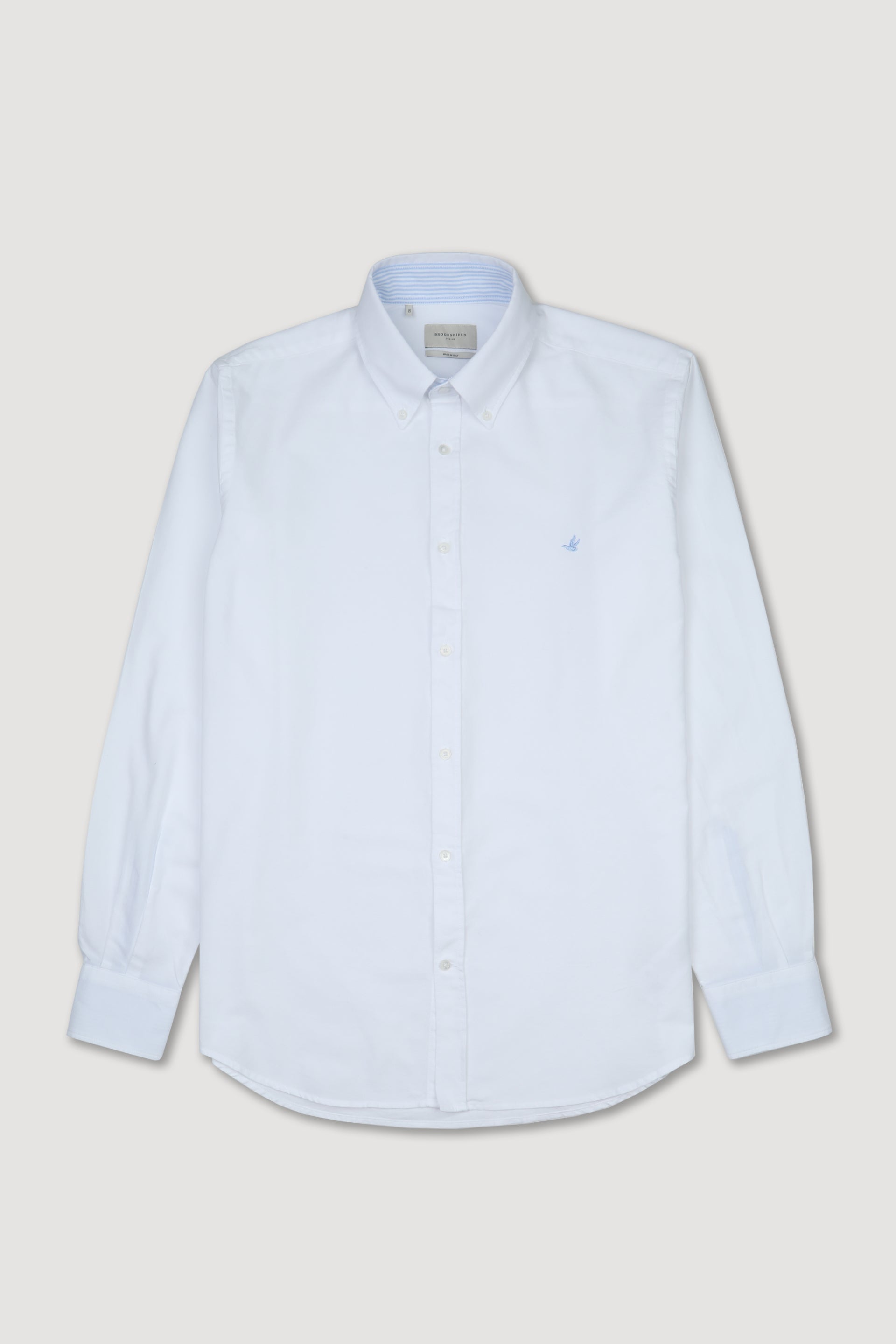 Camicia Club button down regular fit, realizzata in oxford di cotone. Logo ricamato al cuore. Bianco - White