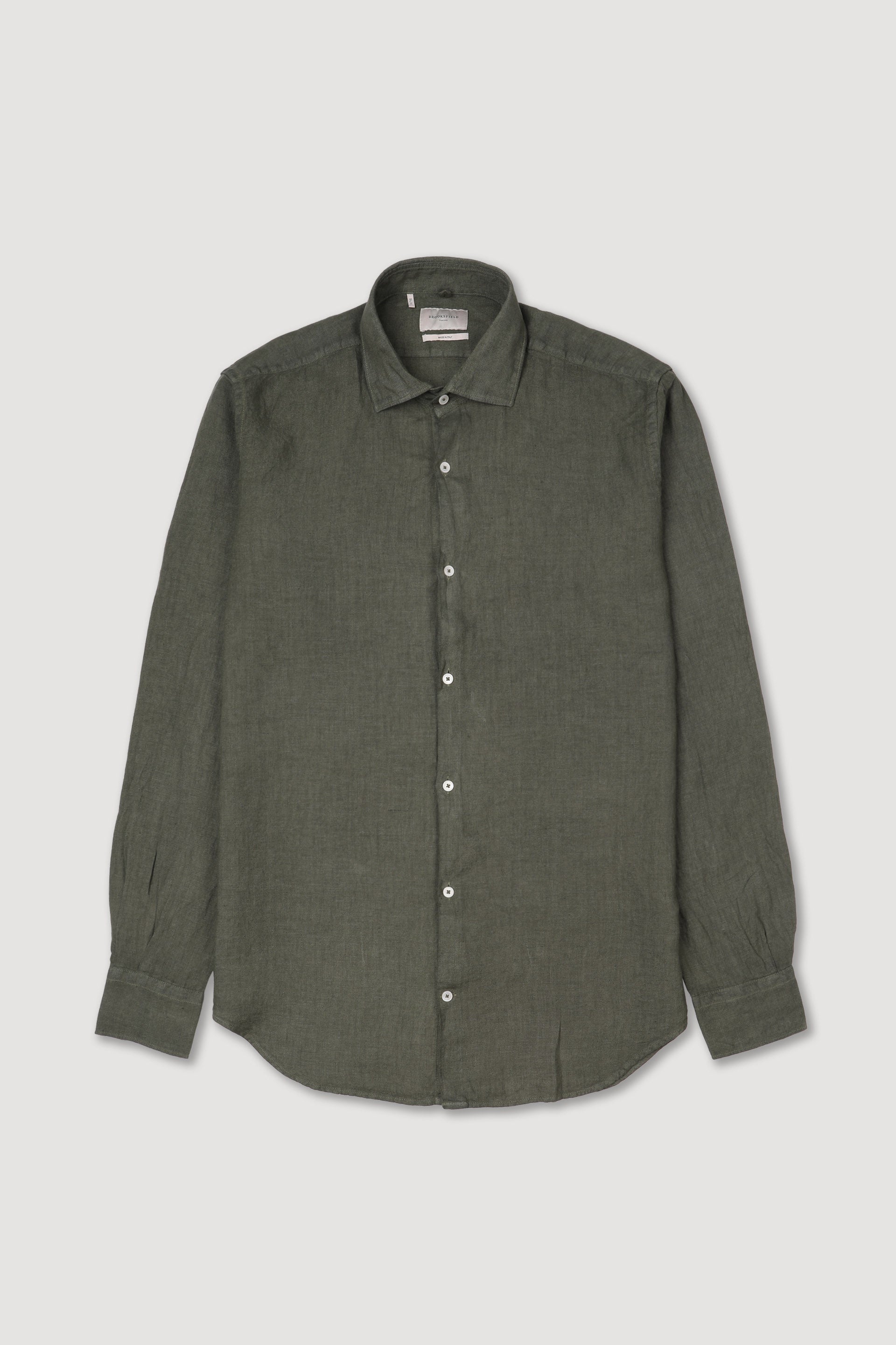 CAMICIA, SLIM FIT, SPREAD COLLAR, POPLIN LINO UNITO, TINTO CAPO SPECIALE - Alligator