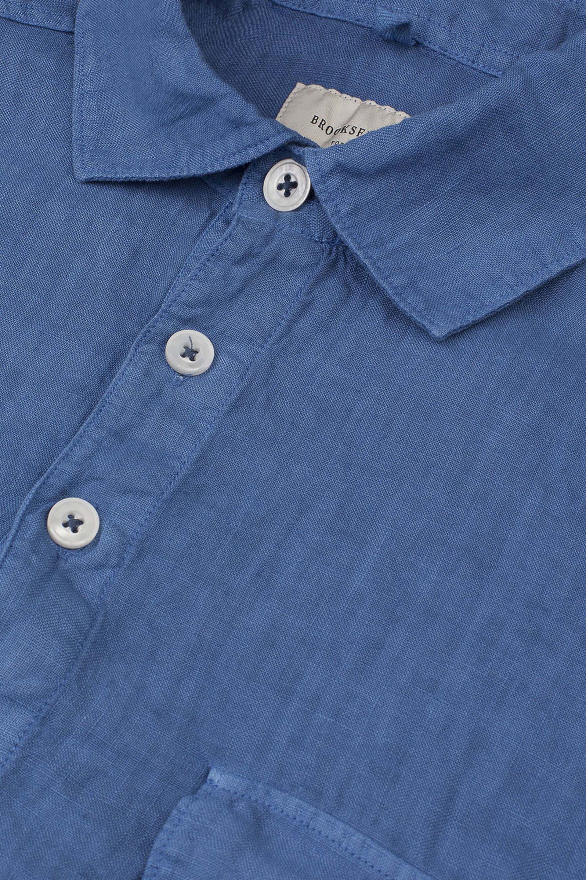 CAMICIA POP OVER, STANDARD FIT, SPREAD COLLAR, POPLIN LINO UNITO, TINTO CAPO SPECIALE - Sailor