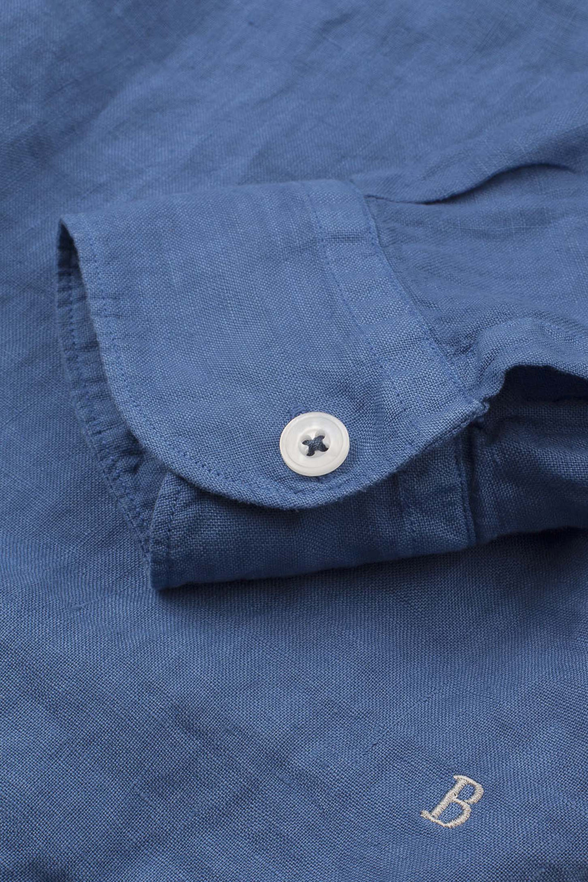 CAMICIA POP OVER, STANDARD FIT, SPREAD COLLAR, POPLIN LINO UNITO, TINTO CAPO SPECIALE - Sailor