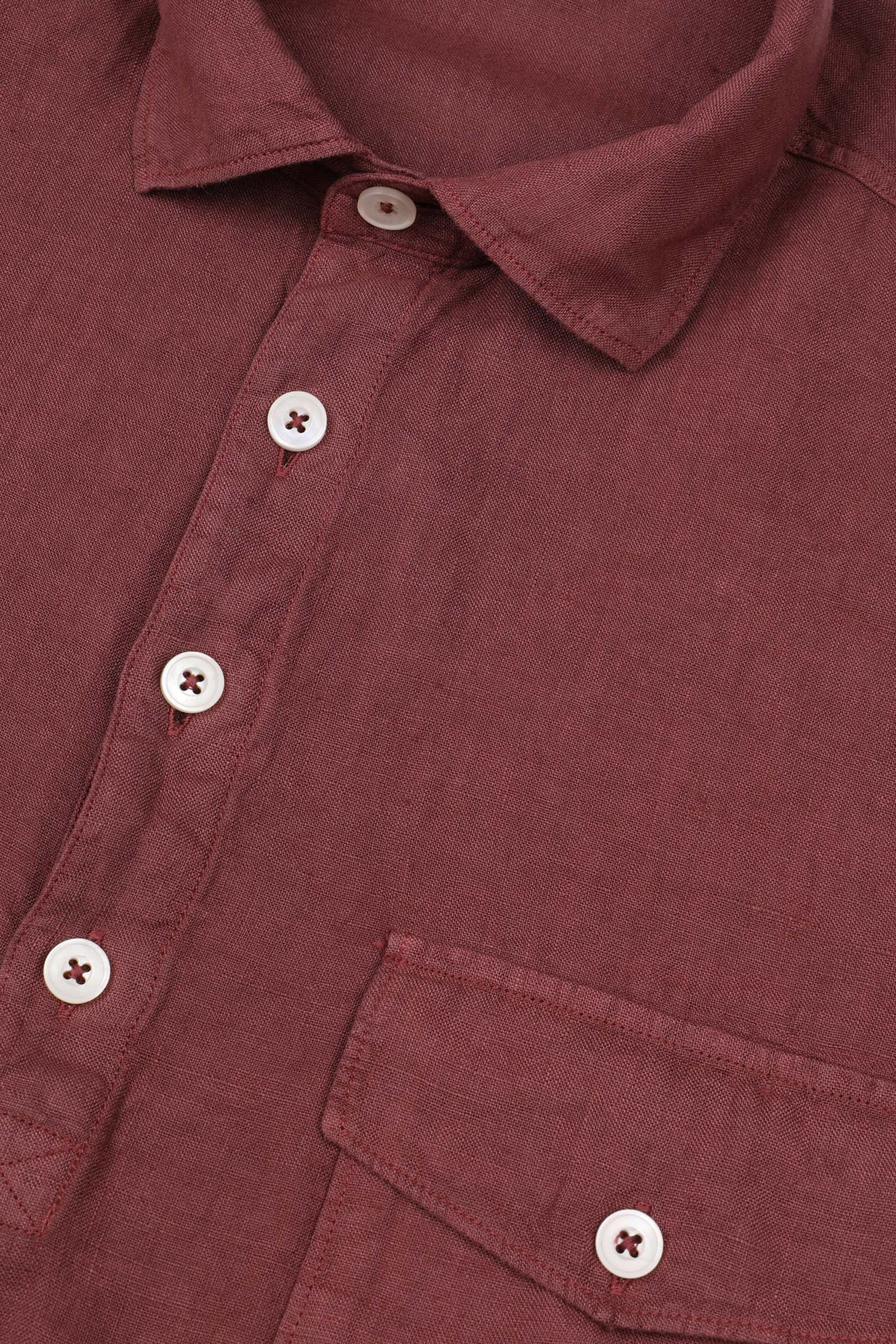 CAMICIA POP OVER, STANDARD FIT, SPREAD COLLAR, POPLIN LINO UNITO, TINTO CAPO SPECIALE - Tabasco