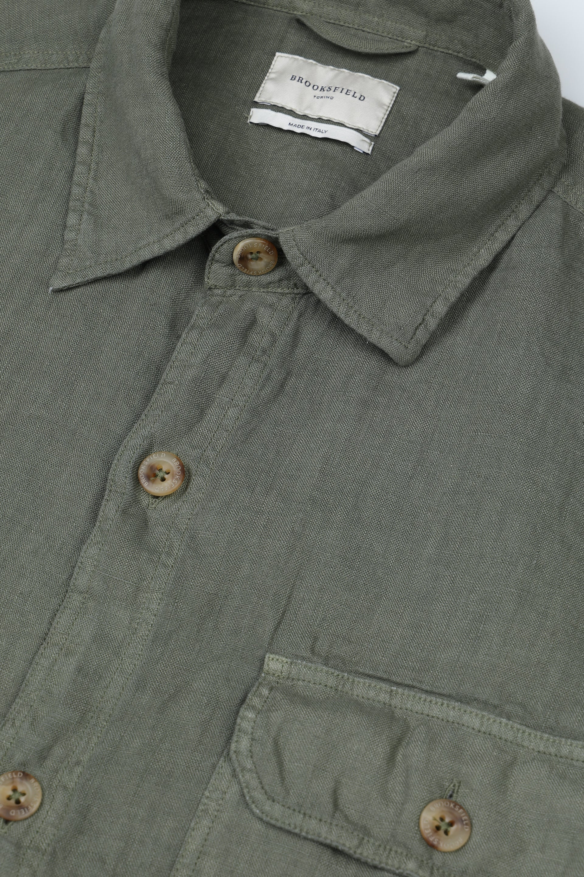 UOMO-CAMICIA OVER M/L, TASCHE AL PETTO, TESSUTO  LINO TINTO CAPO YR CON PICCANELLO - Alligator