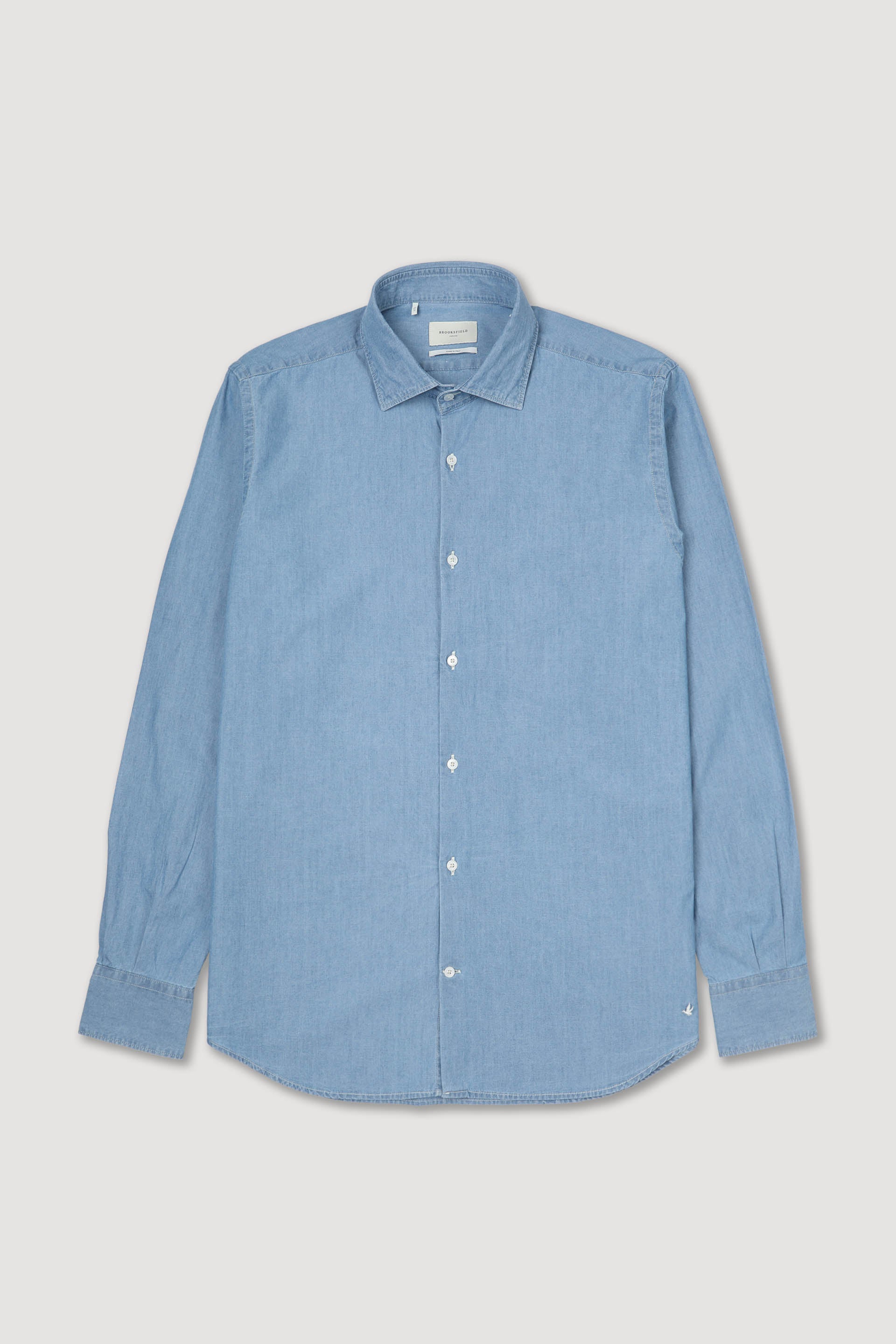 CAMICIA, SLIM FIT, SPREAD COLLAR, SEERSUCKER LYOCELL UNITO, VERO INDACO - Bleach