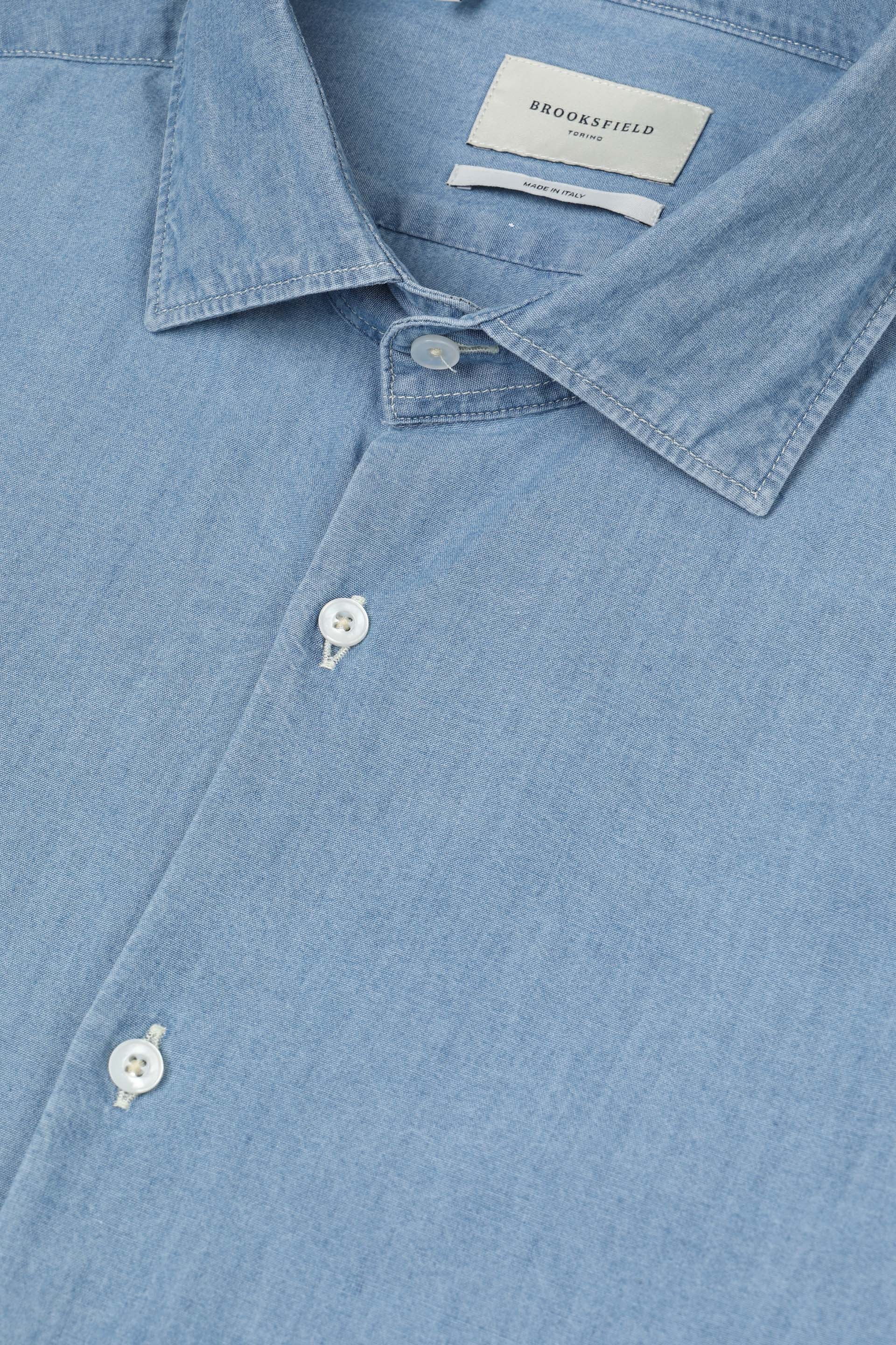 CAMICIA, SLIM FIT, SPREAD COLLAR, SEERSUCKER LYOCELL UNITO, VERO INDACO - Bleach