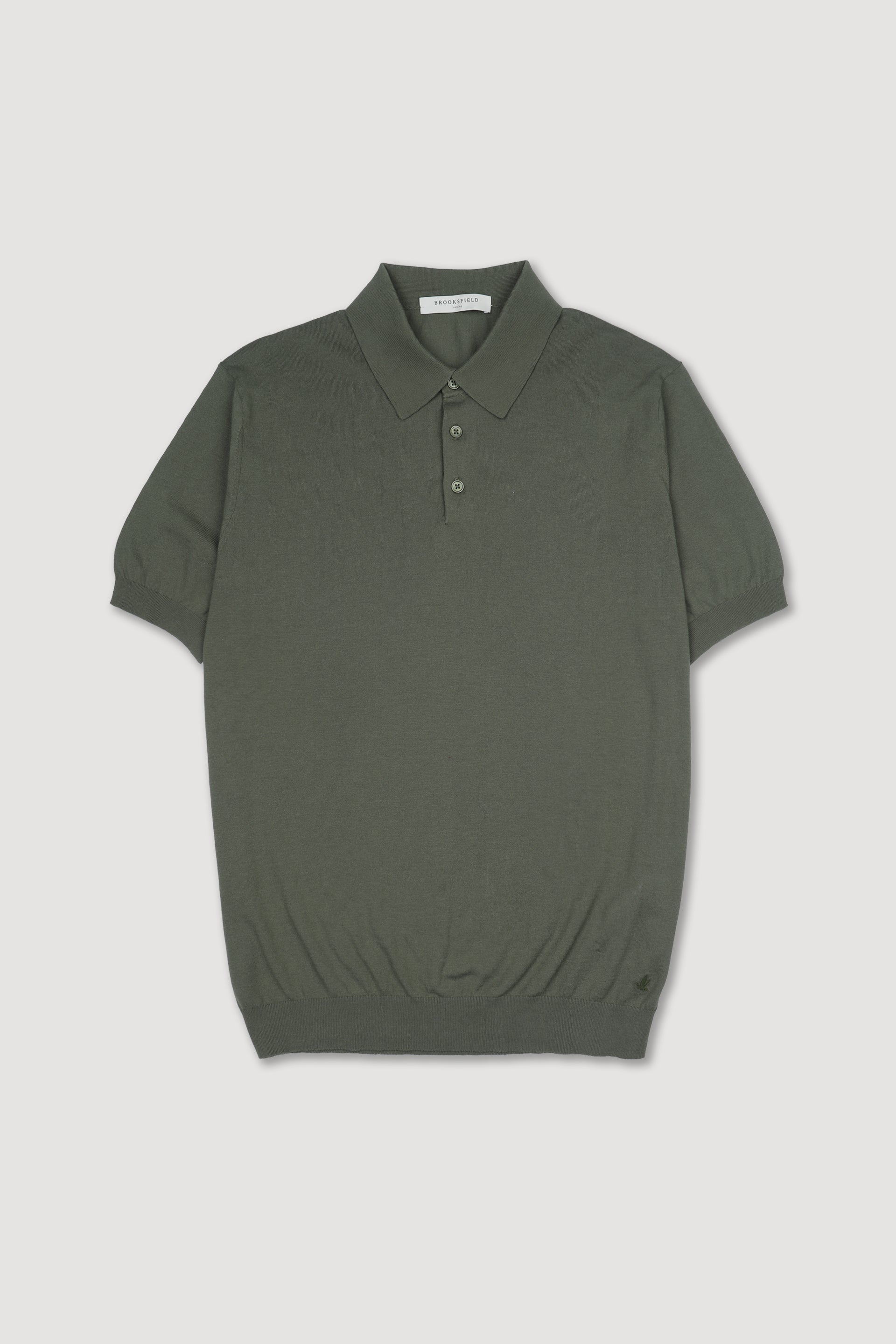 Polo manica corta in cotone compact. Verde - Alligator