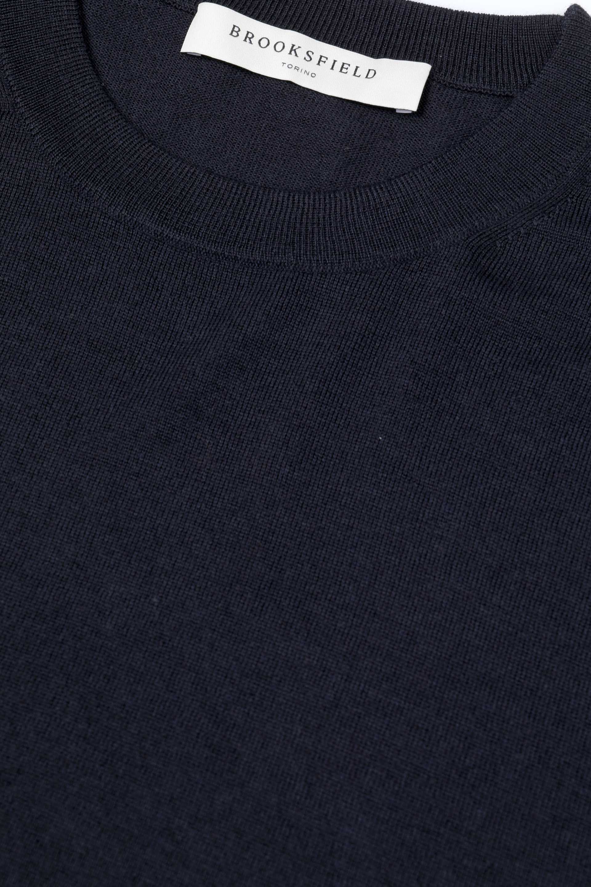 UOMO- GIROCOLLO RASATO, MANICA A GIRO, POLSI E FONDI IN TUBOLARE MISTO LANA/SETA/CASHMERE (FIN.16) - Blu scuro