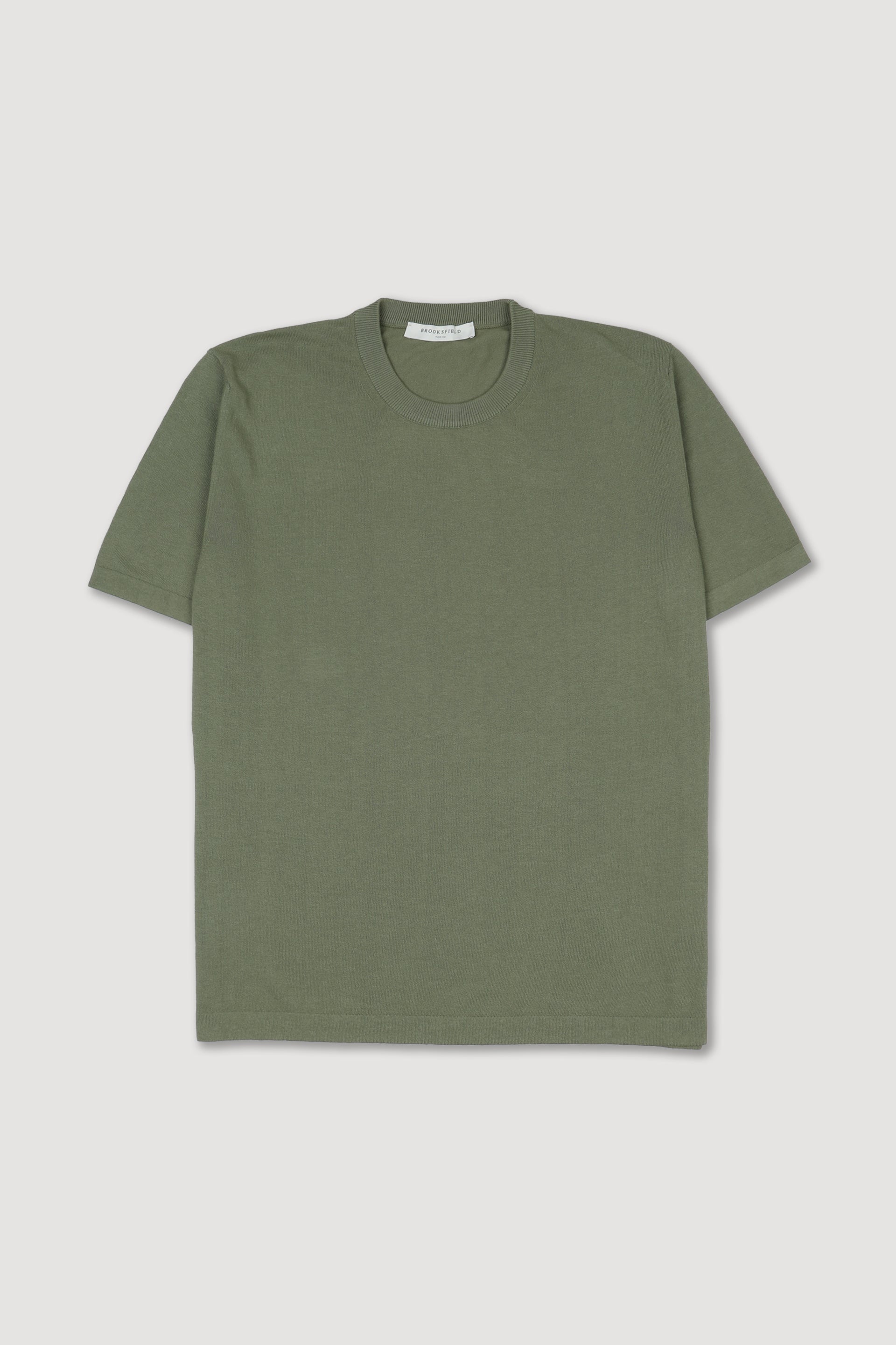 T-shirt in maglia di cotone crêpe. Verde - Alligator