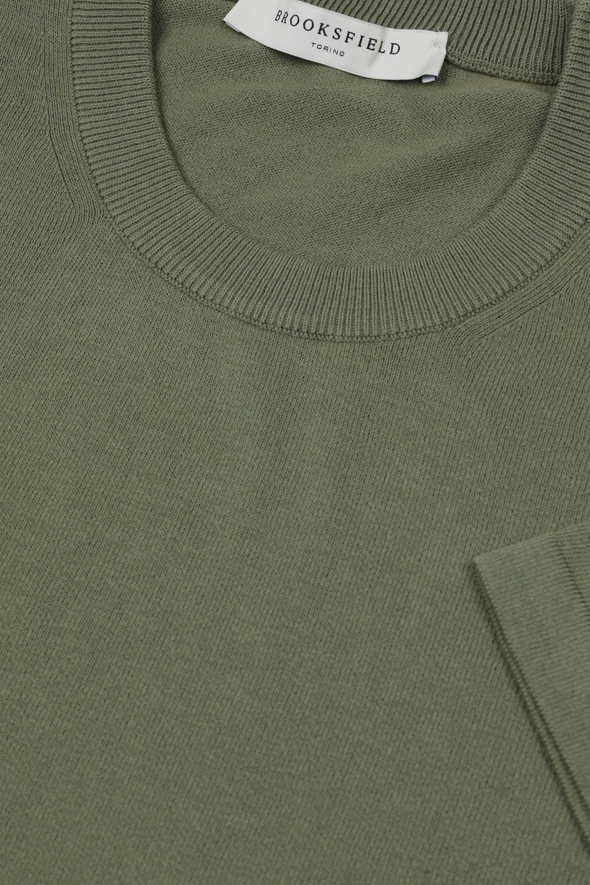 T-shirt in maglia di cotone crêpe. Verde - Alligator
