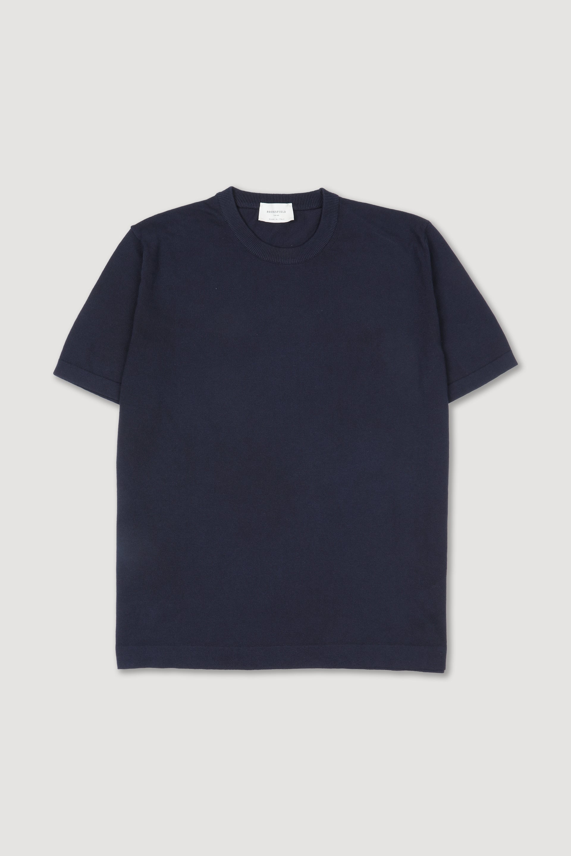 T-shirt in maglia di cotone crêpe. Blu - Navy