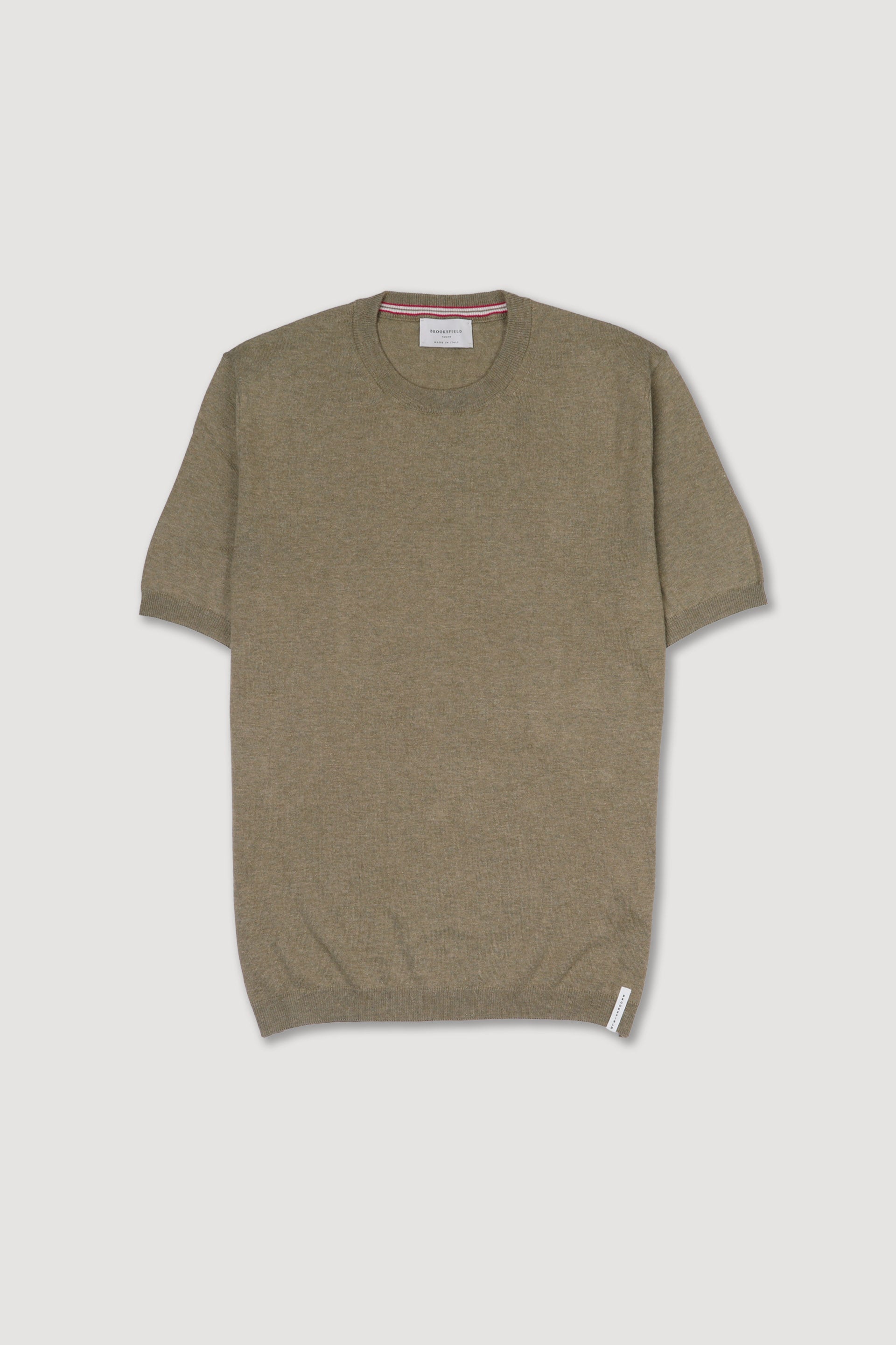 MAGLIA, PULLOVER, GIROCOLLO, COTONE SUPERFINE - Militare