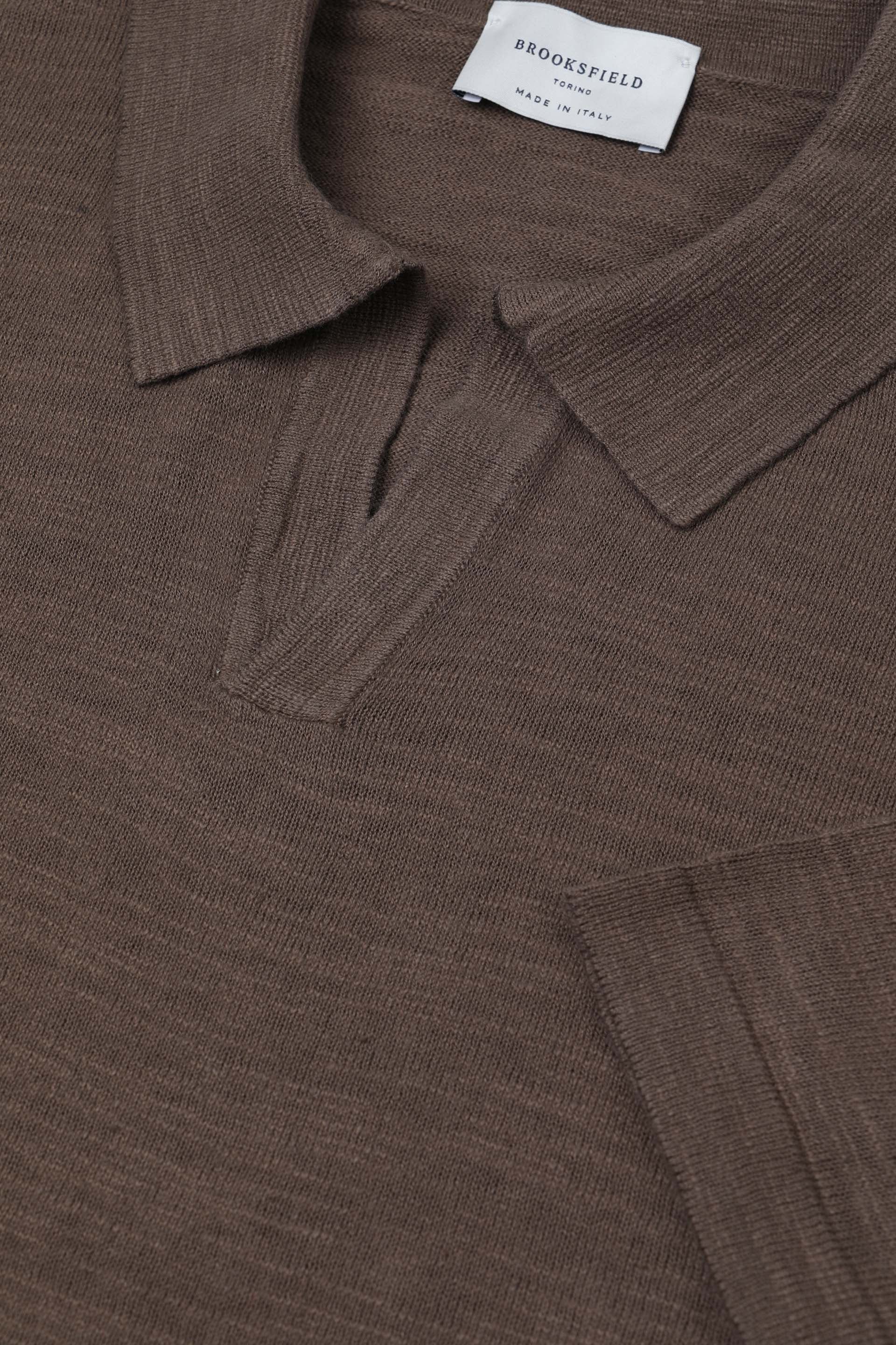 MAGLIA, POLO, MANICA CORTA, MISTO LINO RASATO, TINTO CAPO - Coconut