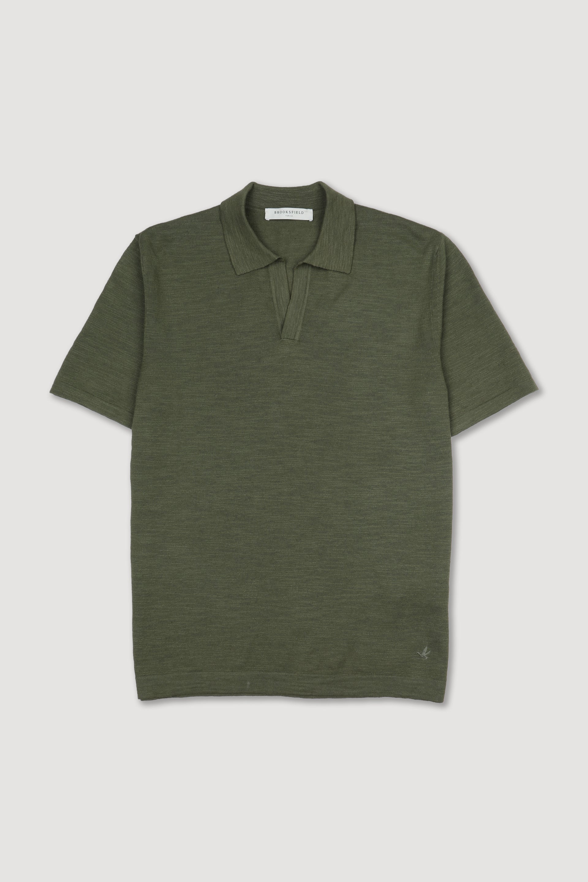 UOMO-POLO M/C, OPEN COLLAR RASATA, COTONE/LINO TINTO CAPO DIRETTO (FIN.14) - Alligator