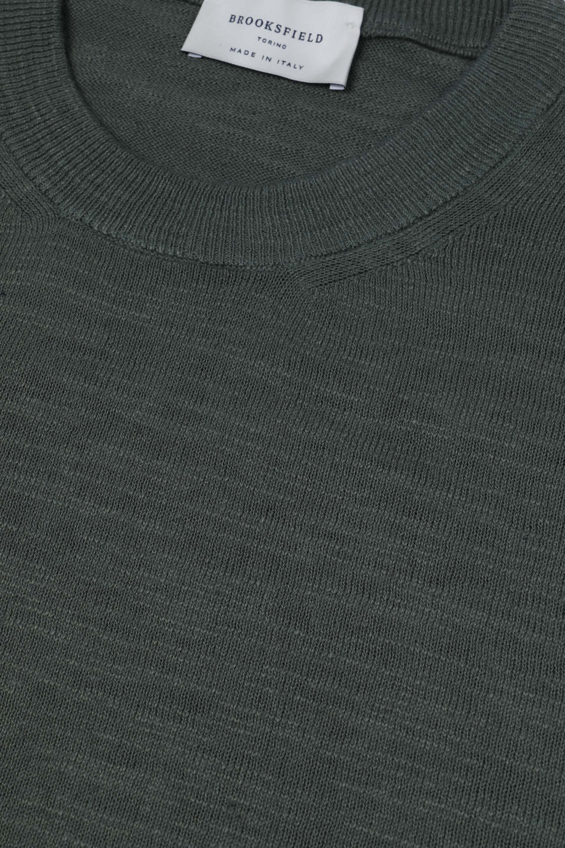 MAGLIA, GIROCOLLO, MISTO LINO RASATO, TINTO CAPO - Alligator